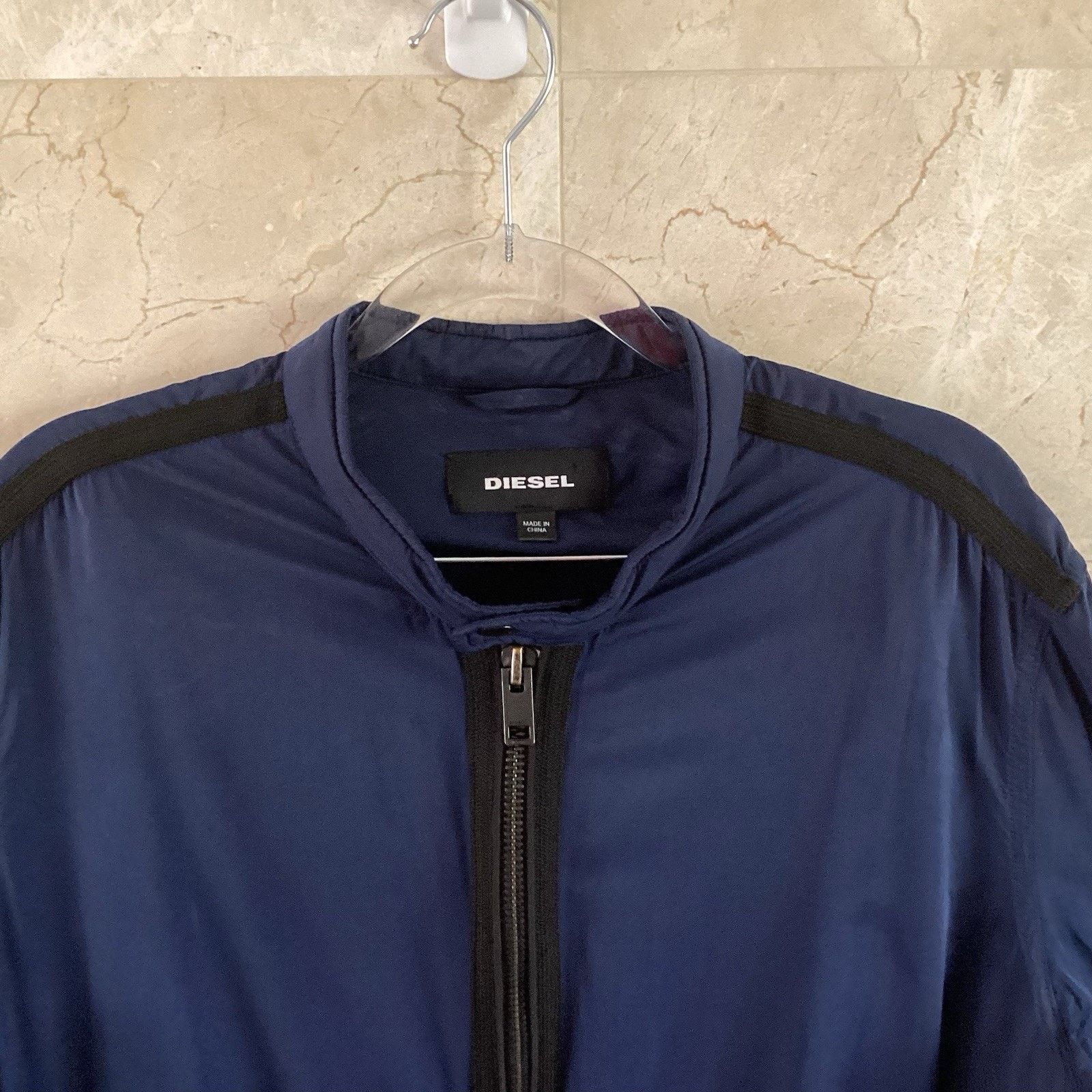 Diesel Diesel Zip Track Jacket XL Navy Minimalist Streetwear Size US XL / EU 56 / 4 - 4 Thumbnail