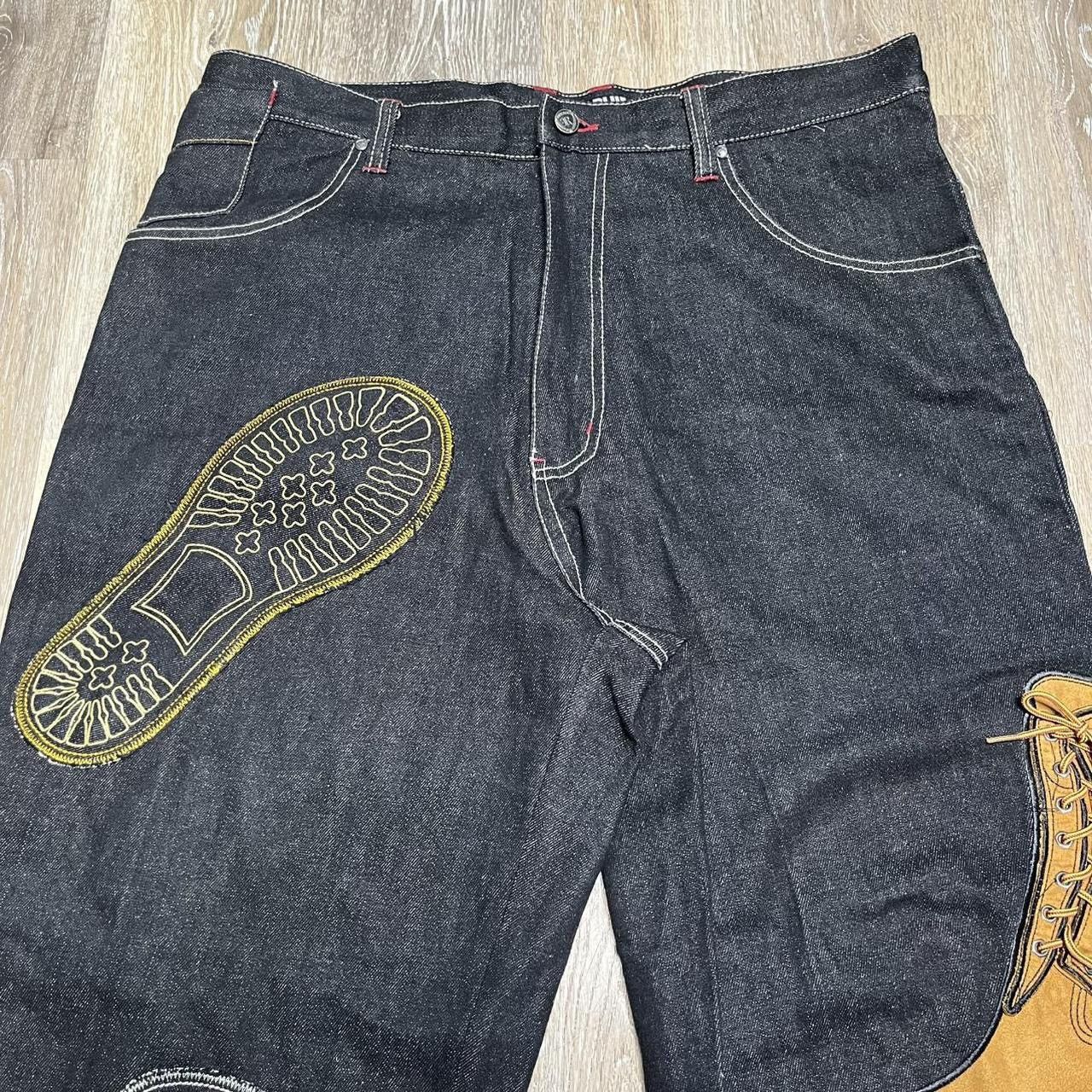 Vintage RARE baggy raw blue wheat timb jeans Size US 38 / EU 54 - 4 Thumbnail