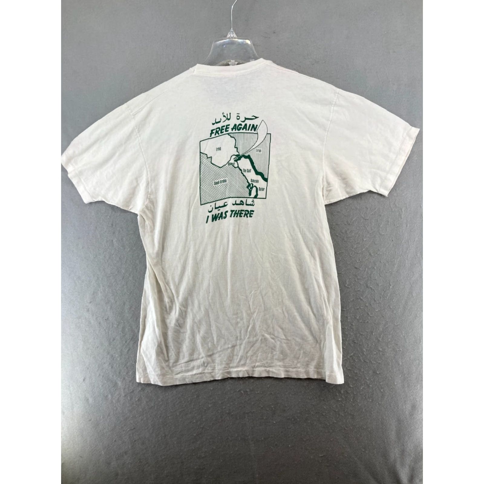 Hanes Mens War TShirt XL White Map Camel Plane USA MADE Holy War Size US XL / EU 56 / 4 - 6 Thumbnail