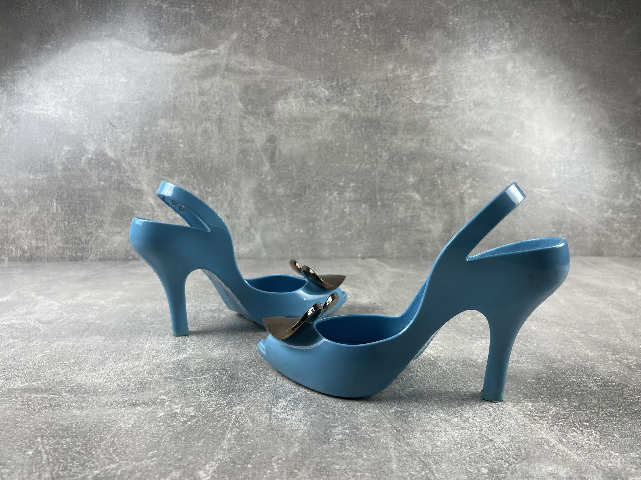 Melissa × Vivienne Westwood Vivienne Westwood ANGLOMANIA Melissa Heart Blue Heels Pumps Size US 8 / IT 38 - 5 Thumbnail