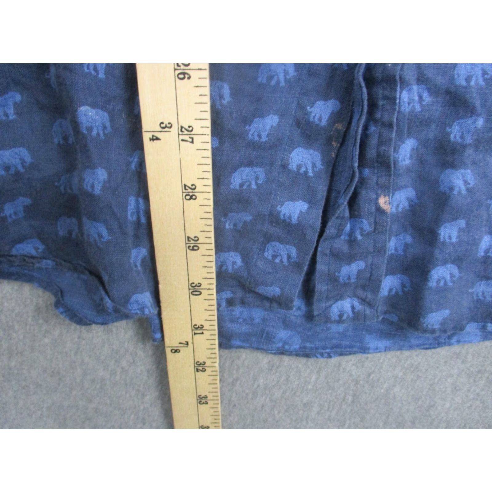 Ralph Lauren Ralph Lauren Shirt Mens 2XL Blue Linen Elephant Print Classic Fit Short Sleeve Size US XXL / EU 58 / 5 - 6 Thumbnail