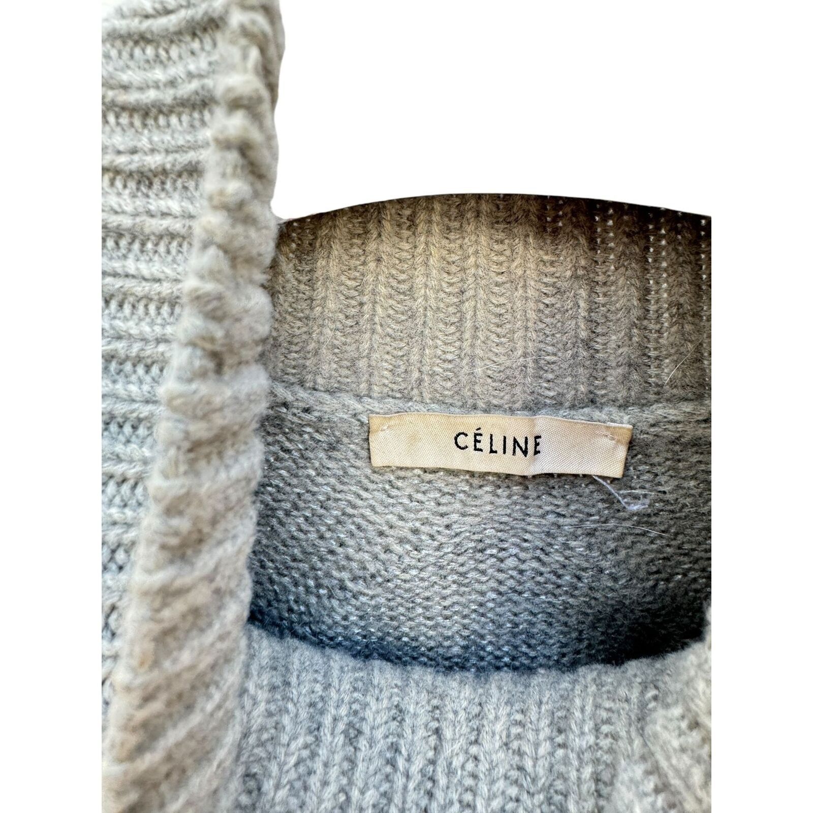 Celine Celine by Phoebe Philo Grey Wool Oversized Knit Size L Size L / US 10 / IT 46 - 4 Thumbnail