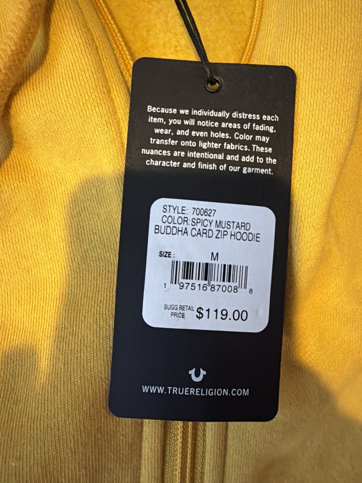True Religion Spicy mustard Buddha card zip hoodie Size M / US 6-8 / IT 42-44 - 5 Thumbnail