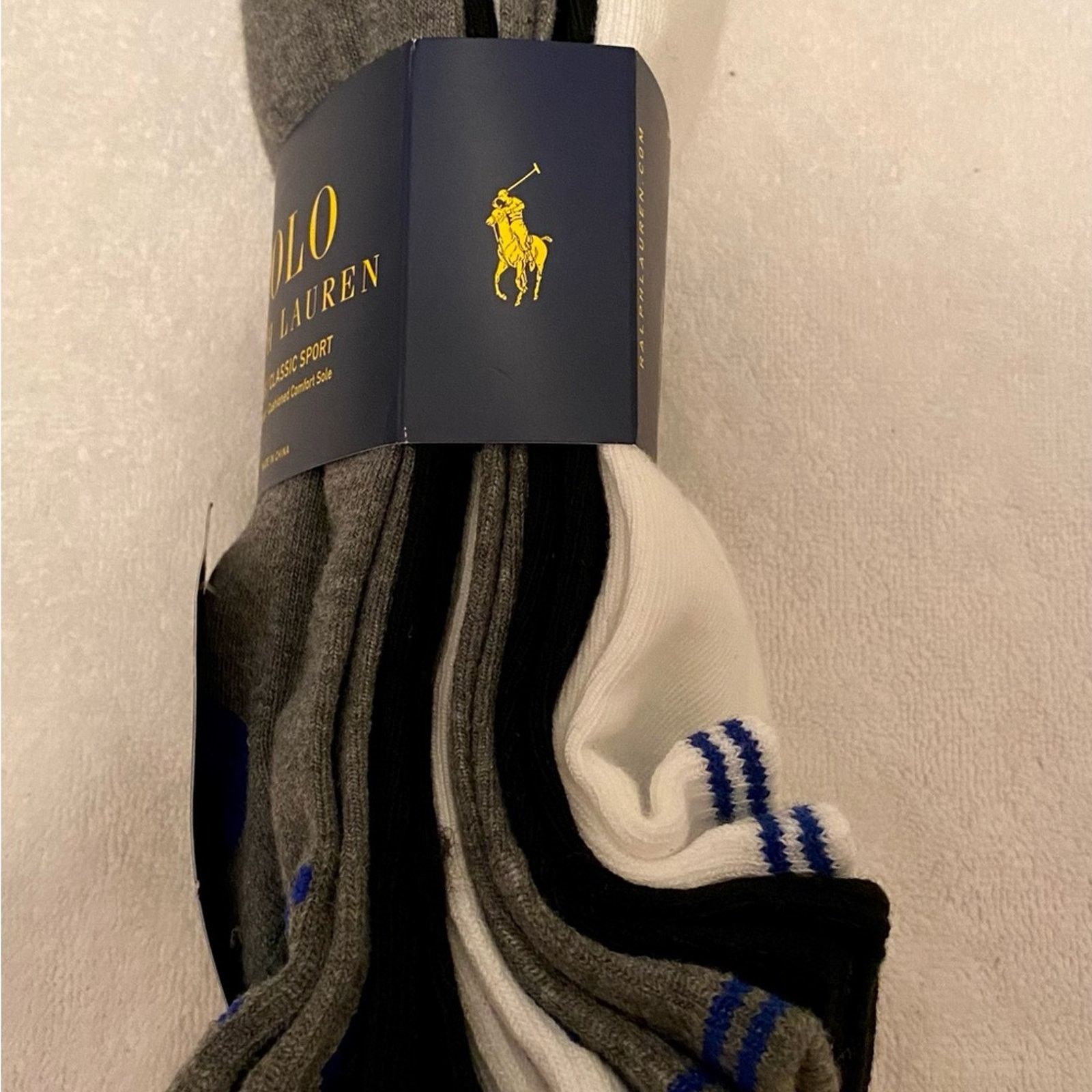 Polo Ralph Lauren Polo Ralph Lauren Men’s 6-Pk. Cushion Quarter Socks Size 32 - 10 Thumbnail