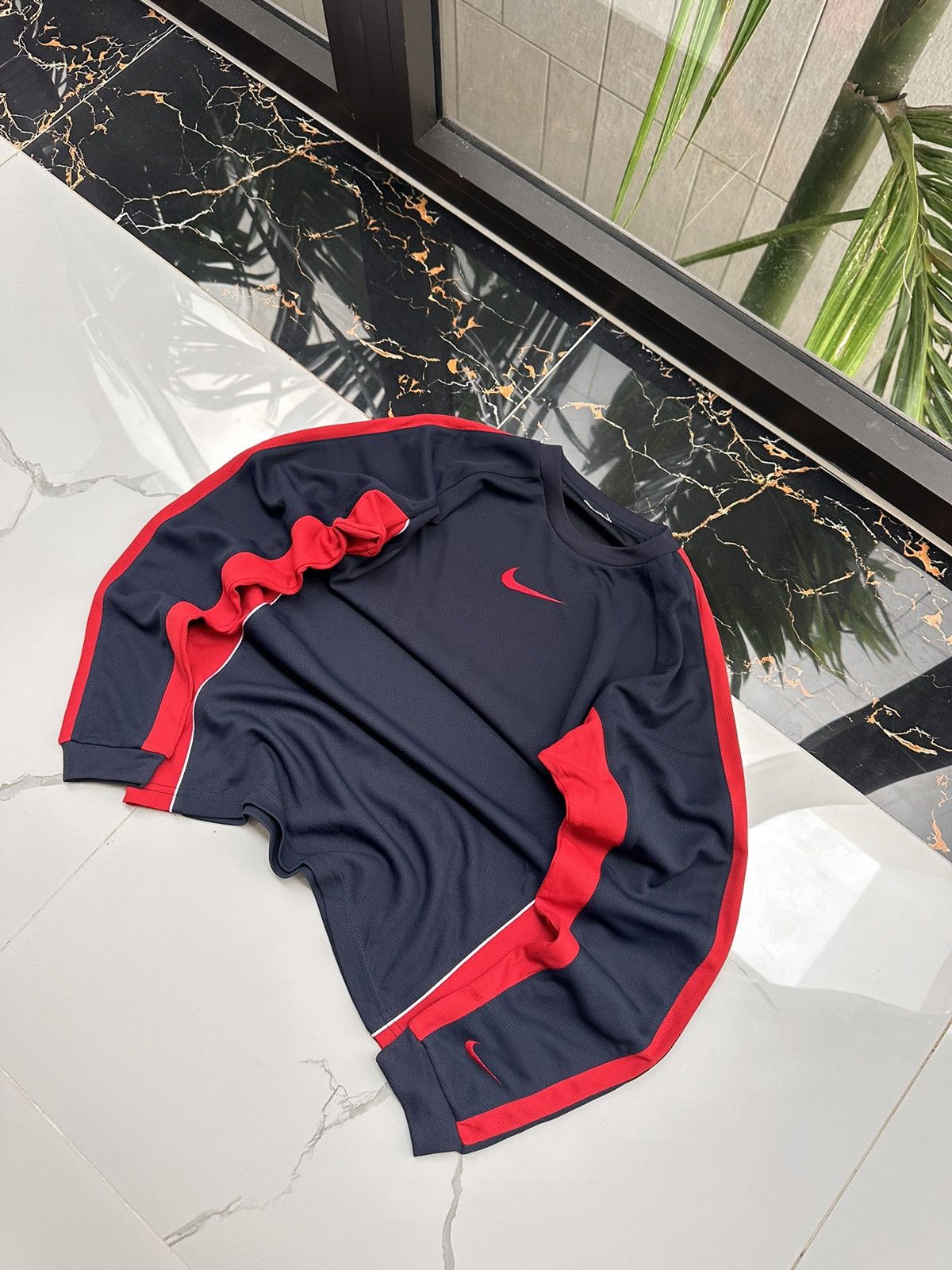 Nike × Vintage 🦀NIKE VINTAGE DOUBLE SWOOSH STREETWEAR LONGSLEEVE🦀 Size US S / EU 44-46 / 1 - 4 Thumbnail