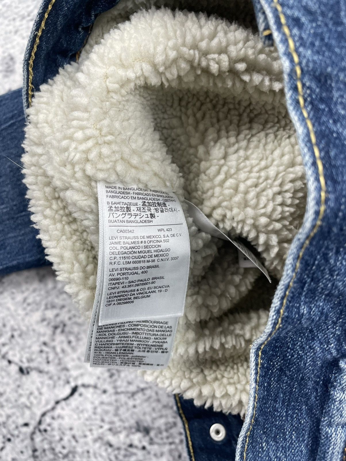 Levi's Levi’s S Premium Blue Sherpa Denim Jacket – Warm Autumn Size US S / EU 44-46 / 1 - 3 Thumbnail