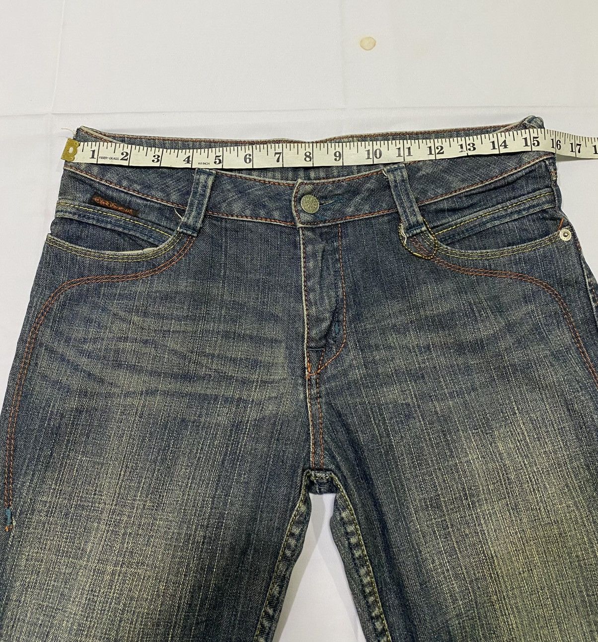 If Six Was Nine Japanese brand X tornado mart spiral style flare jeans Size US 31 - 10 Thumbnail