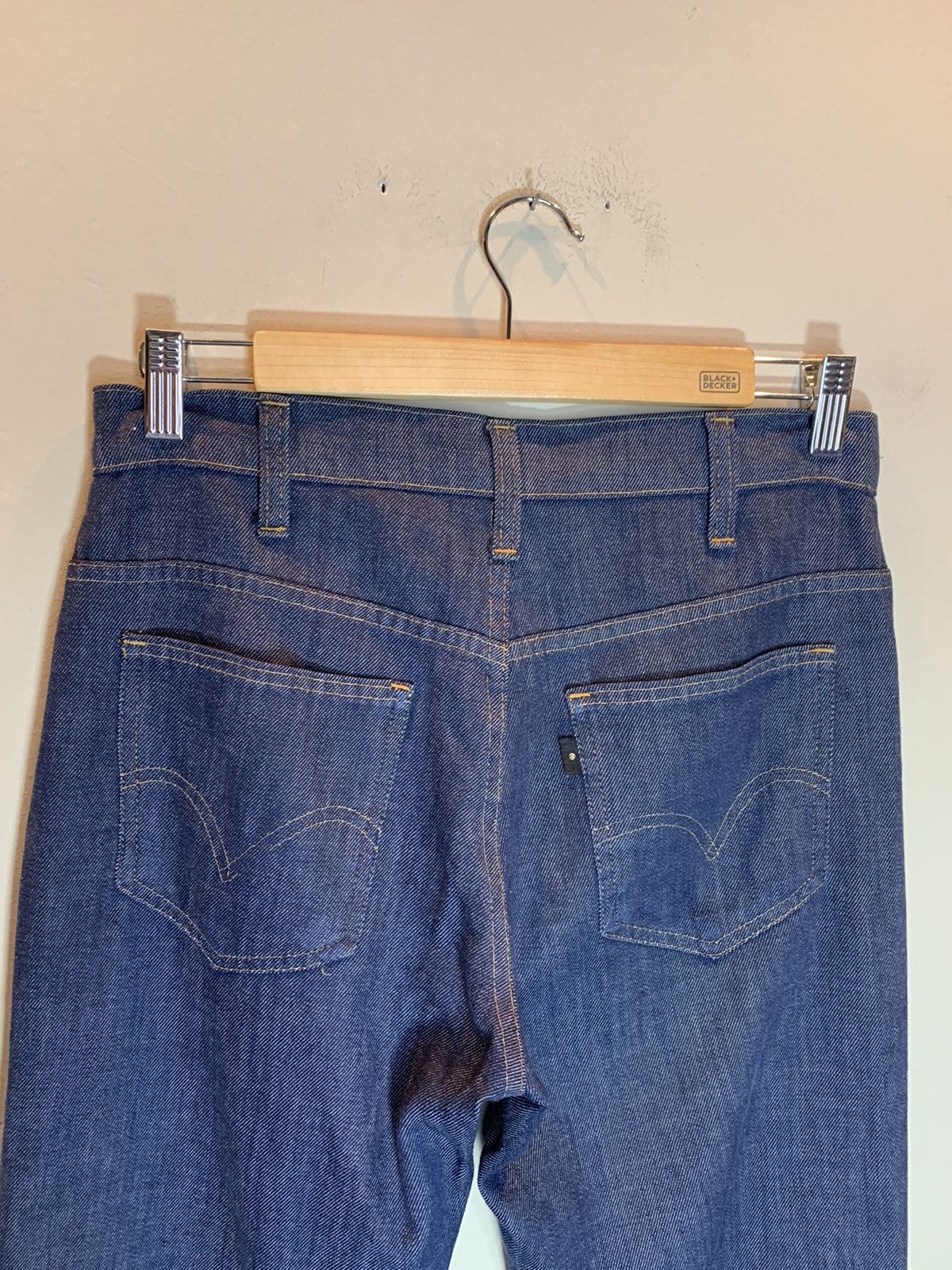 Levi's *RARE* Vintage 70’s Levi’s 646 Blank Black Tab Jeans Talon Size US 32 / EU 48 - 3 Thumbnail