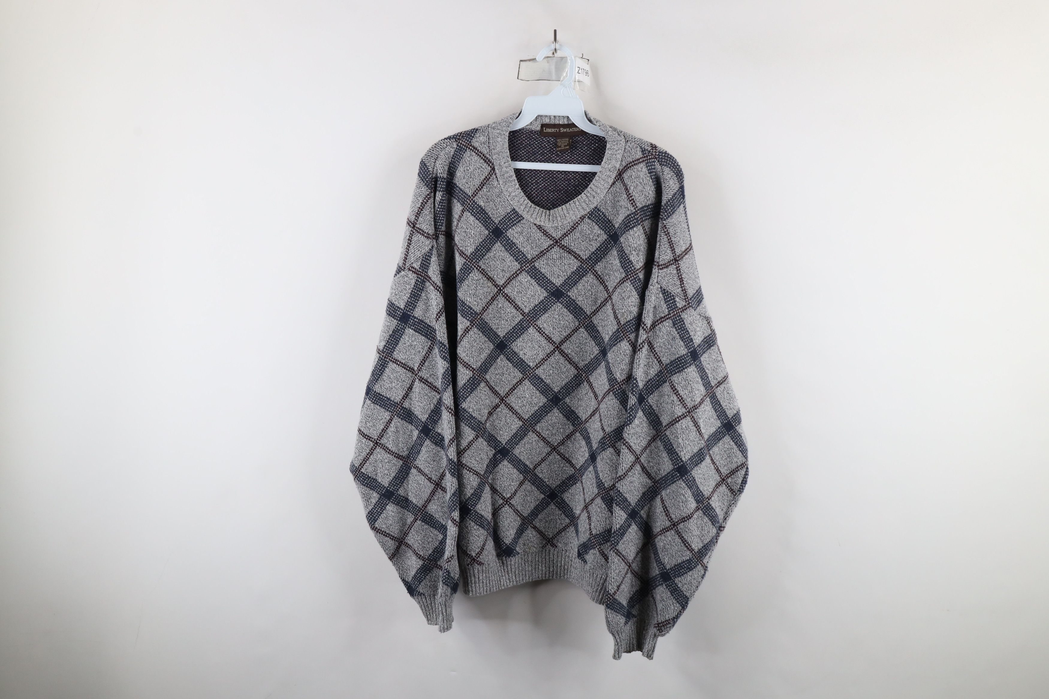 Vintage Vintage 90s Streetwear Cotton Cross Hatch Knit Sweater USA Size US XL / EU 56 / 4 - 1 Thumbnail