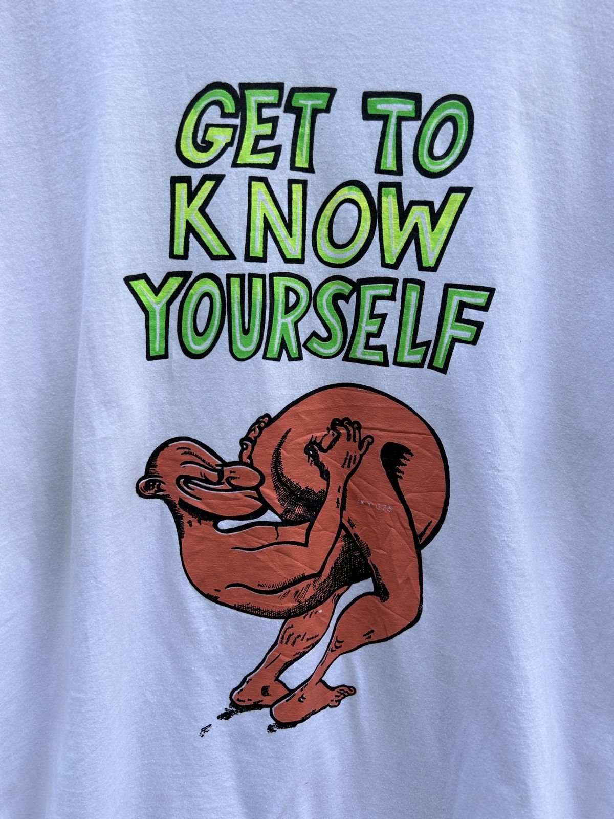 Vintage 90s Vintage Humor Get To Know Yourself T-Shirt In White Size US XL / EU 56 / 4 - 2 Thumbnail