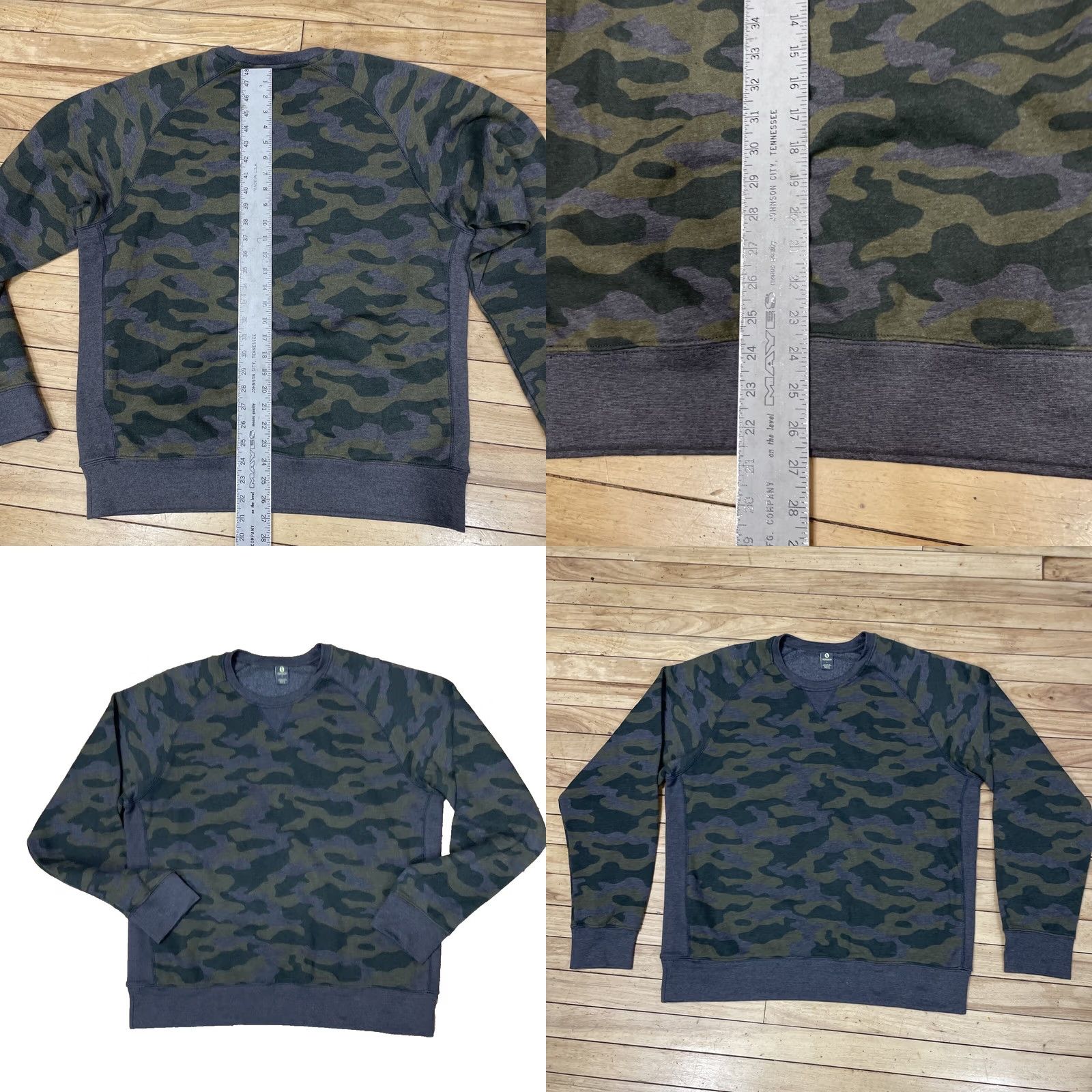 Vintage XERSION Fleece Sweater Men L Green Gray Army Camo Thermal Utility Long Sleeve L Size US L / EU 52-54 / 3 - 8 Thumbnail