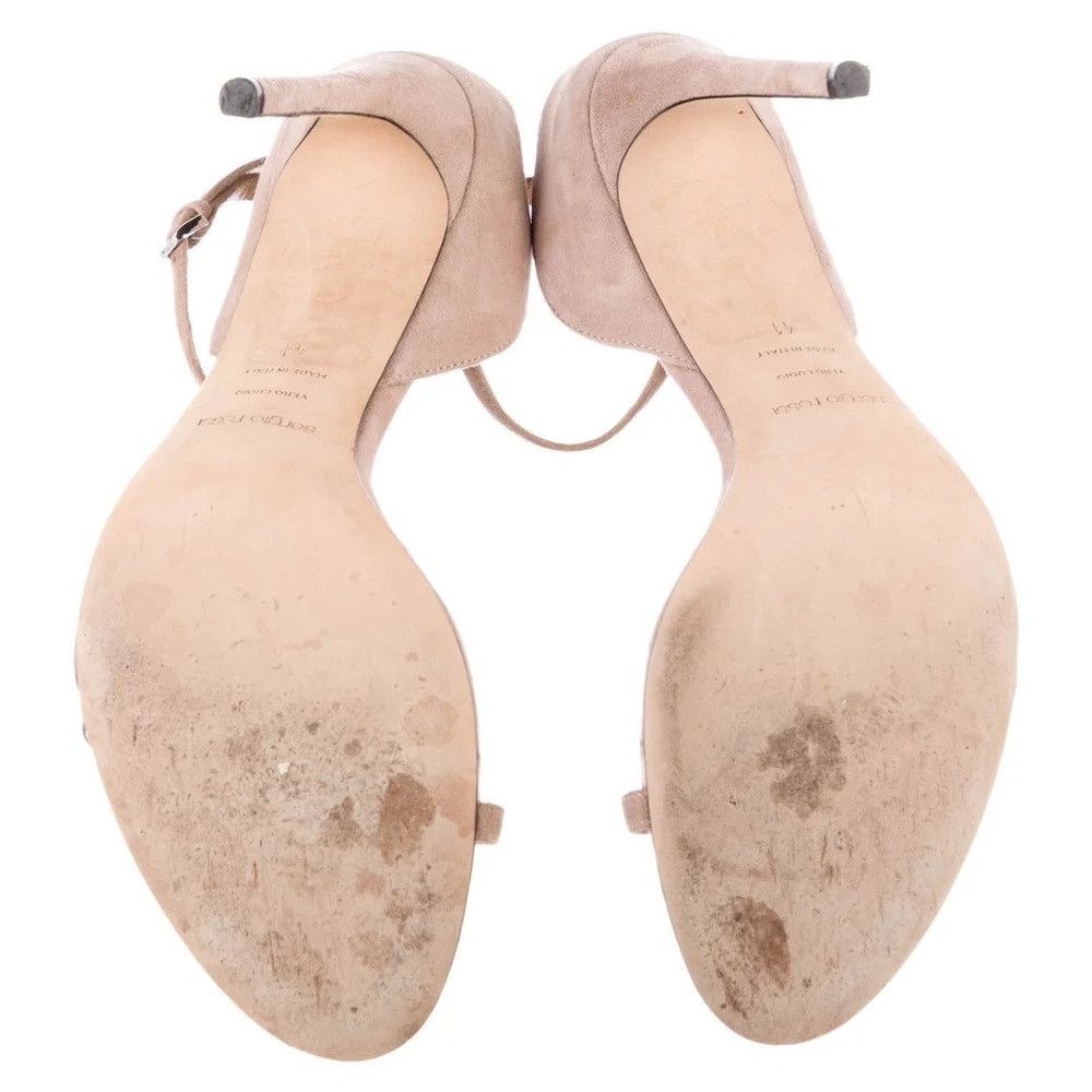 Sergio Rossi Sergio Rossi Karen Sandals Nude Suede & PVC Ankle Tie EU 41 Size US 11 / IT 41 - 7 Thumbnail