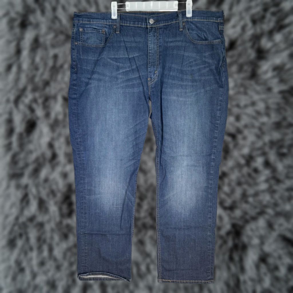 Levi's Levi's 541 Jeans Mens 44x32 Blue Whiskered Athletic Tapered Stretch Denim Pants Jeans Size US 44 / EU 60 - 1 Thumbnail