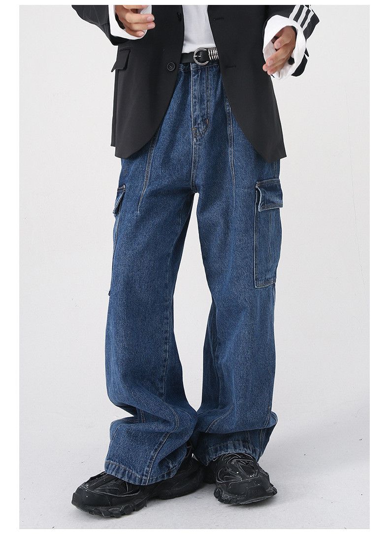 Japanese Brand × Jean Men's straight loose multi-pocket vintage cargo jeans Size US 32 / EU 48 - 4 Thumbnail