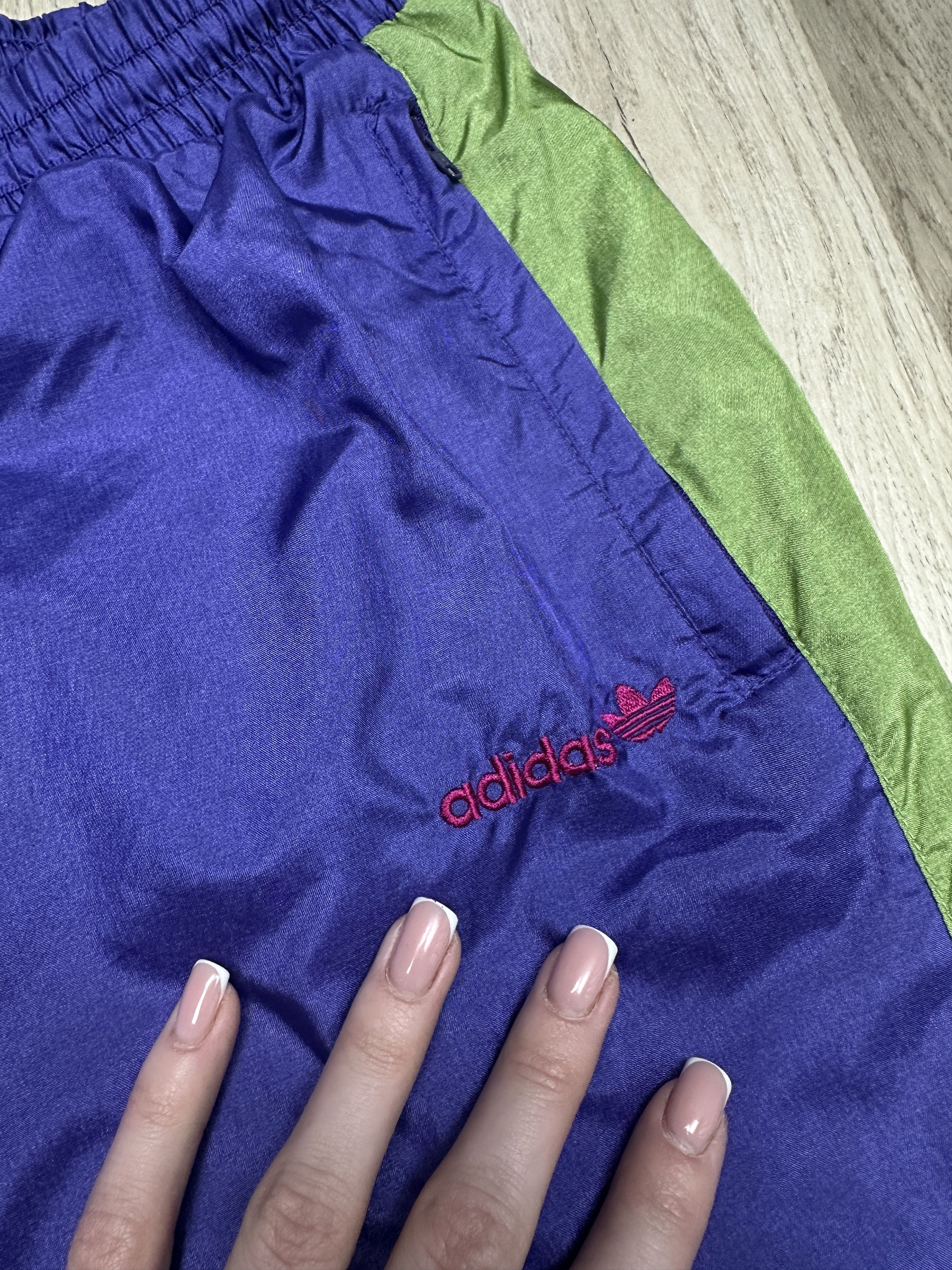Adidas × Vintage Adidas 90s Vintage Nylon Mens Track Pants Drill Size US 36 / EU 52 - 3 Thumbnail