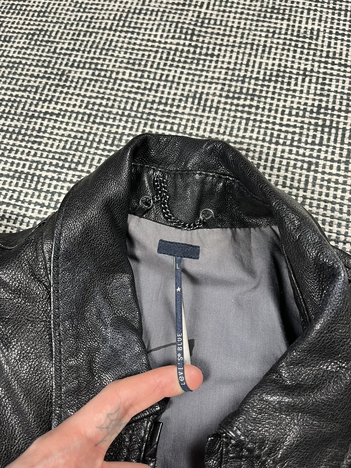 Levi's Levi’s blue rare black leather jacket high quality vintage Size L / US 10 / IT 46 - 3 Thumbnail