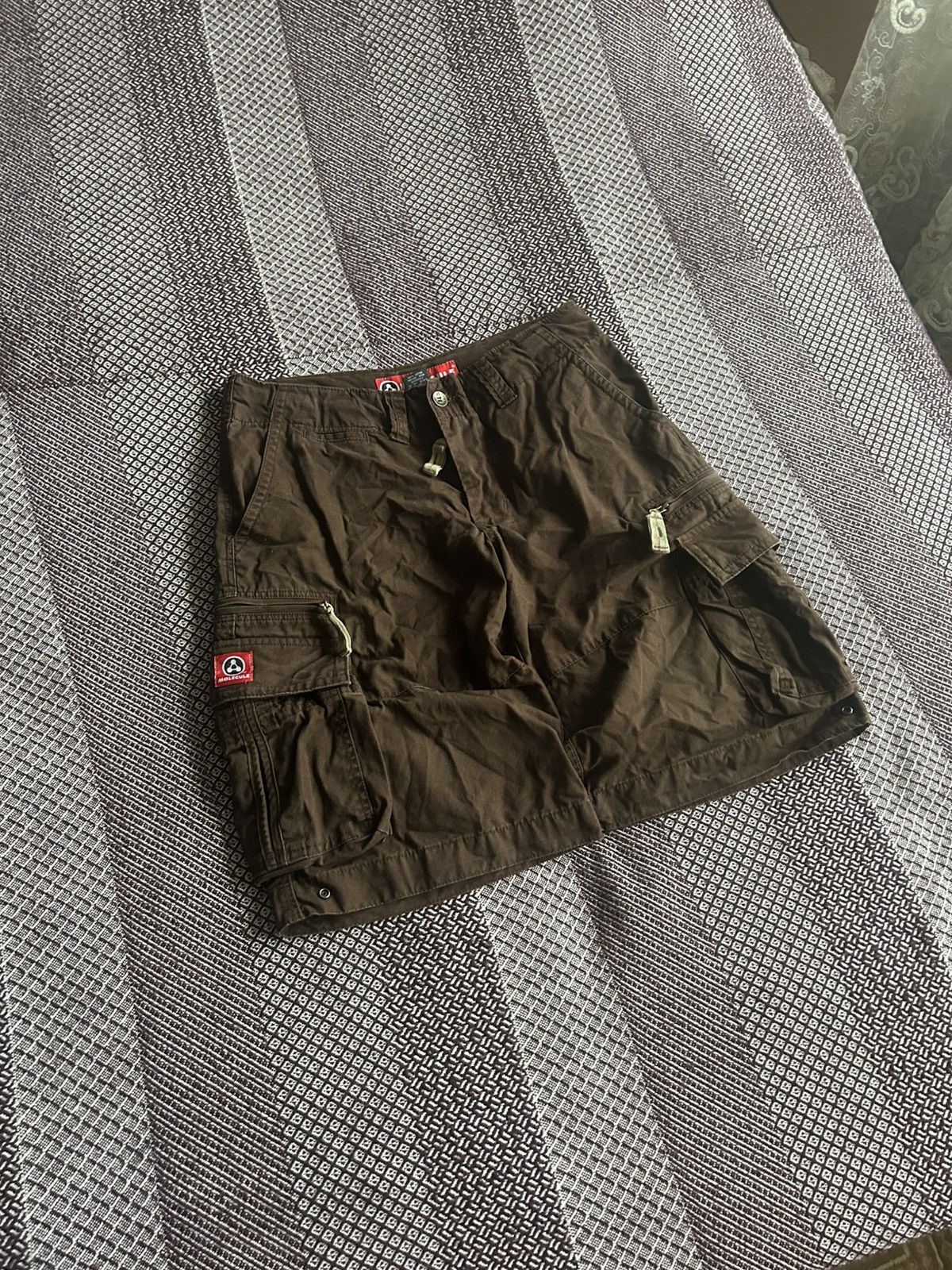 Vintage Vintage Molecule Cargo Shorts Y2K Japanese Style Size M-L Size US 34 / EU 50 - 3 Thumbnail