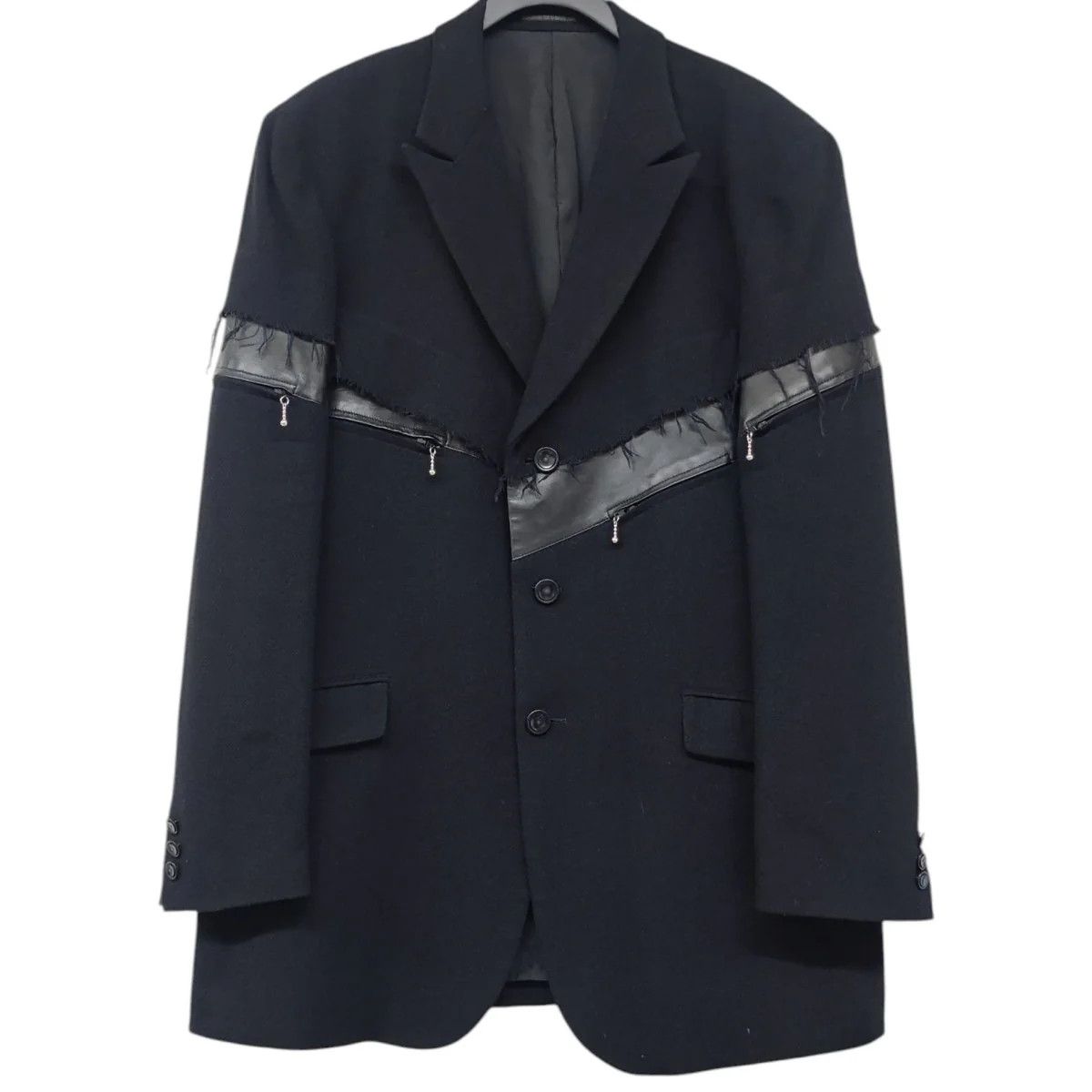 Yohji Yamamoto Yohji Yamamoto pour homme/ Cut-off design leather jacket Size US XL / EU 56 / 4 - 1 Thumbnail