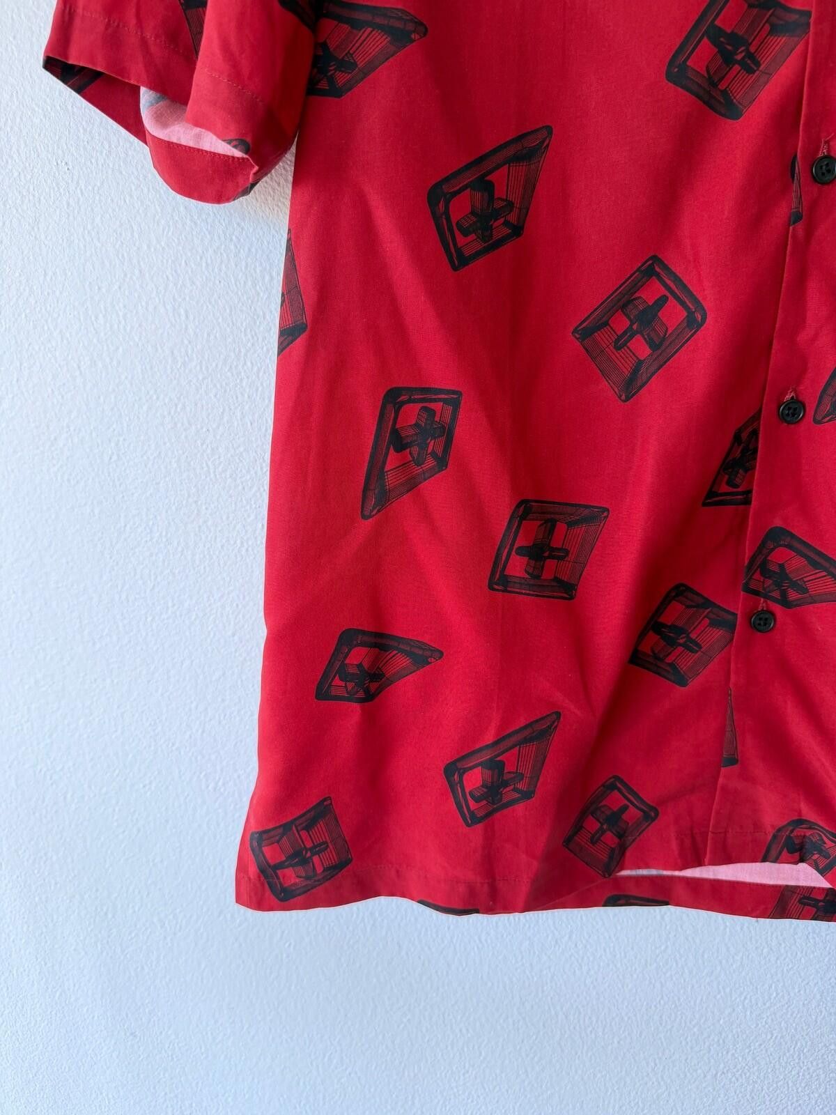 Ksubi new ksubi medium m short sleeve resort shirt 3d logo red Size US M / EU 48-50 / 2 - 4 Thumbnail
