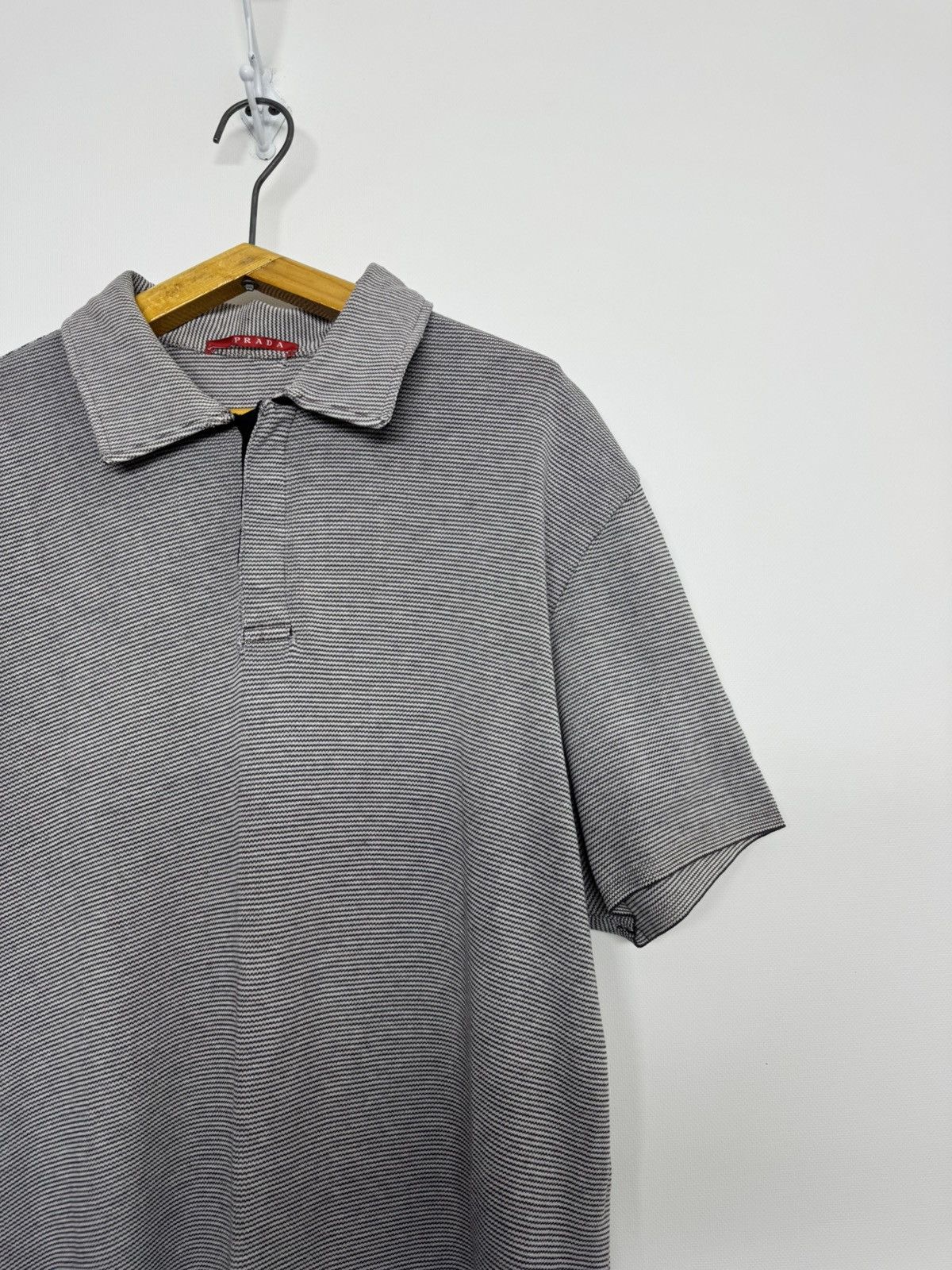 Prada Vintage Y2k Prada Black Tab Polo 00’s Size US L / EU 52-54 / 3 - 4 Thumbnail