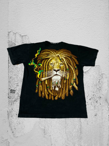 Rap Tees × Vintage Vintage lion Bob Marley Rastafarian t shirt black Size US M / EU 48-50 / 2 - 1 Thumbnail