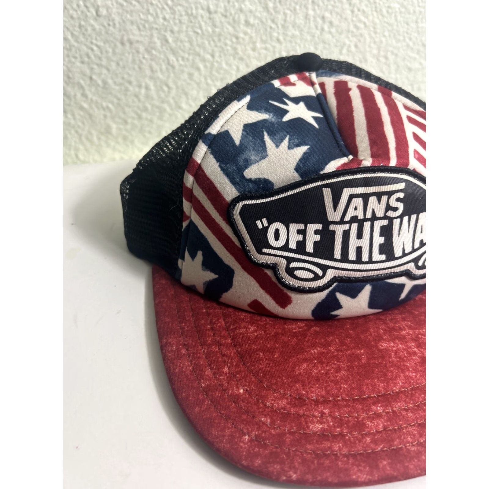 Vans VANS Trucker Hat USA PRINT RED NAVY BLUE Adjustable Men Size ONE SIZE - 2 Thumbnail