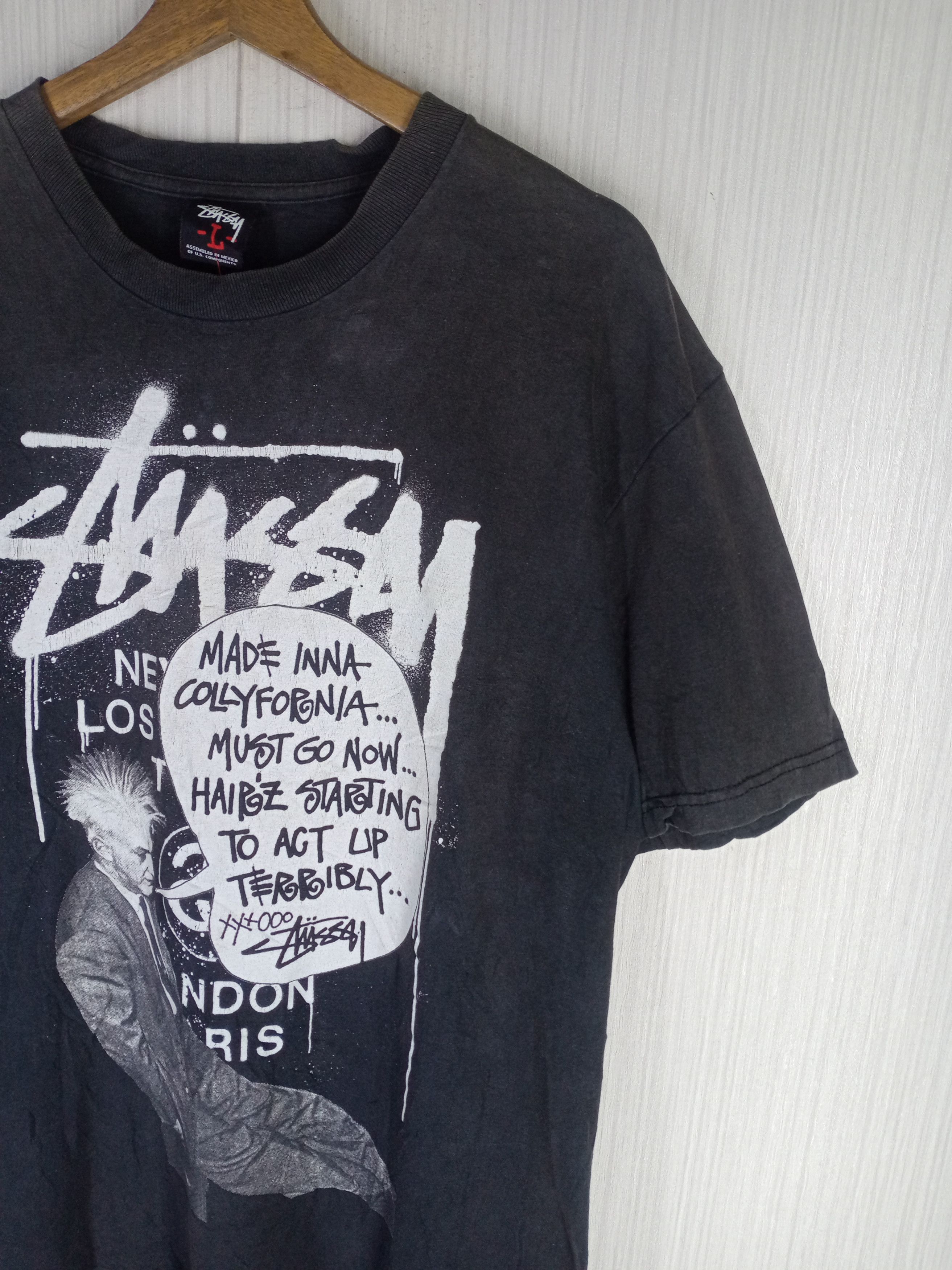 Stussy Rare Vintage Stussy Distressed Tshirt Size US L / EU 52-54 / 3 - 5 Thumbnail