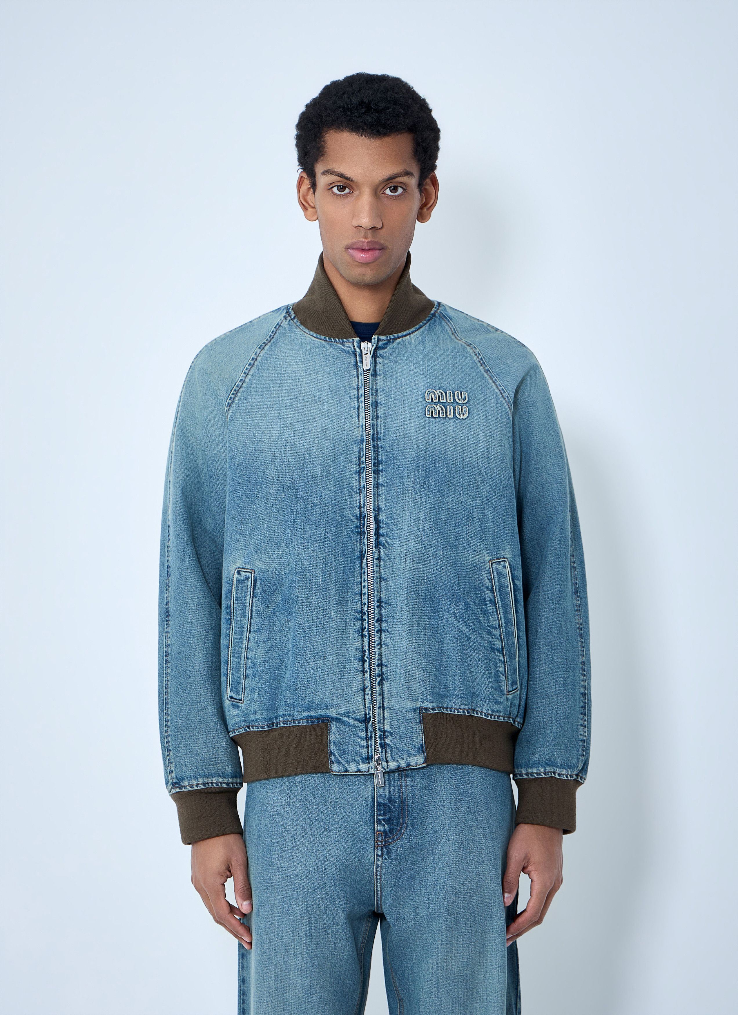 Miu Miu Denim Blouson Jacket Size US L / EU 52-54 / 3 - 1 Thumbnail