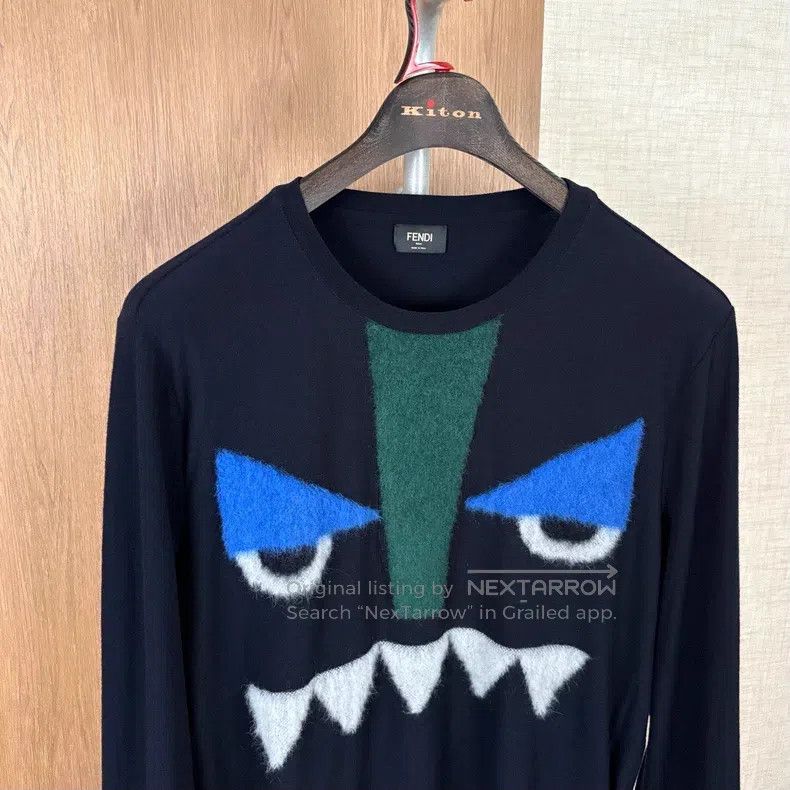 Fendi Fendi Men's Little Monster Sweatshirt Knit Size US L / EU 52-54 / 3 - 2 Thumbnail
