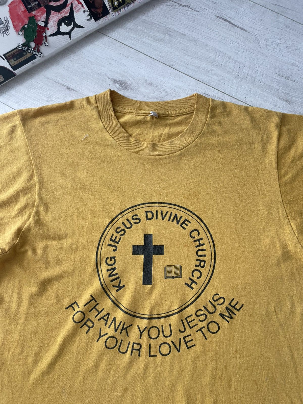 Vintage Vintage 80’s Religion Jesus Love Me T-Shirt Single RARE Size US M / EU 48-50 / 2 - 2 Thumbnail