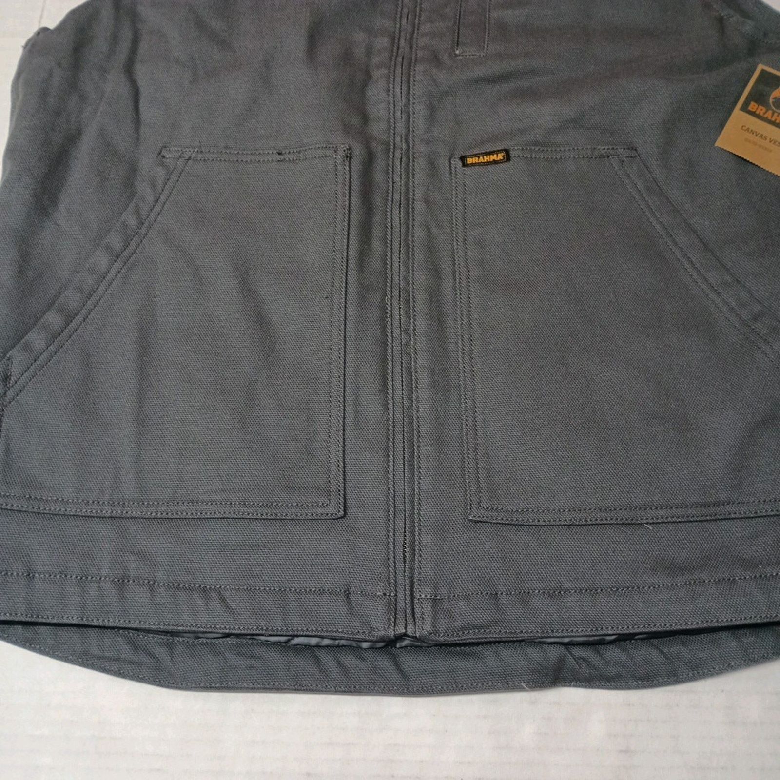 Other BRAHMA Canvas Work Vest Men's Size L Large (42-44) Gray Size US L / EU 52-54 / 3 - 2 Thumbnail