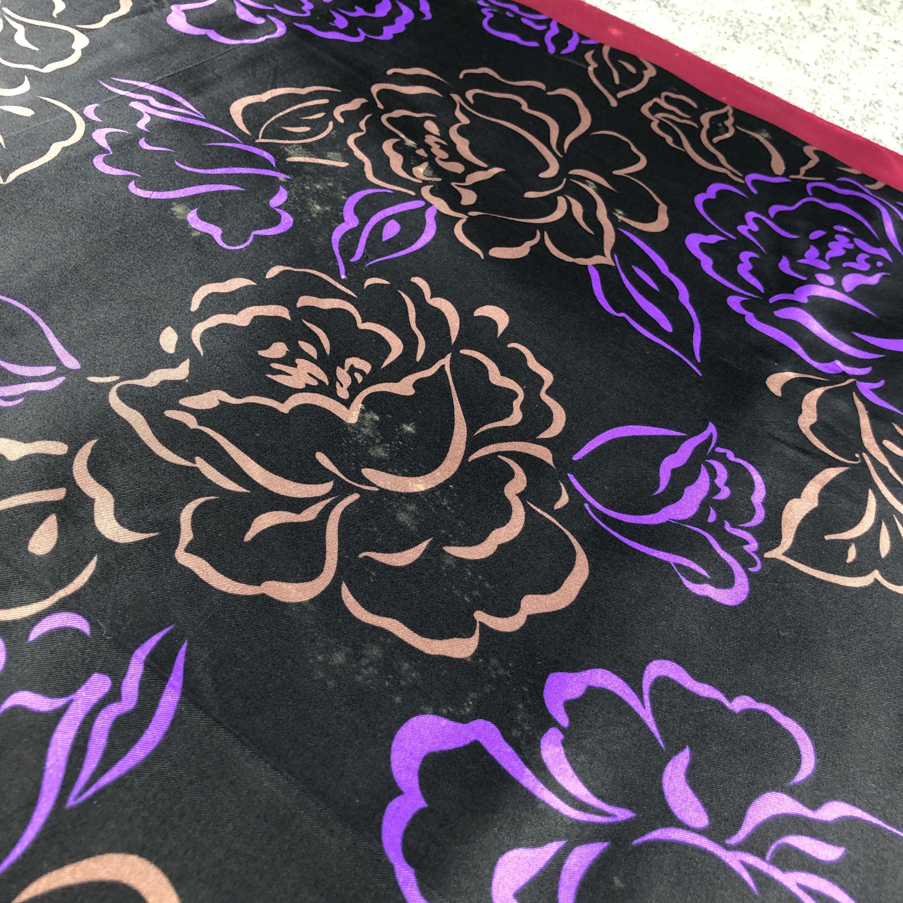 Vintage Vintage Luxury Floral Silk Scarf M1309 Size ONE SIZE - 6 Thumbnail