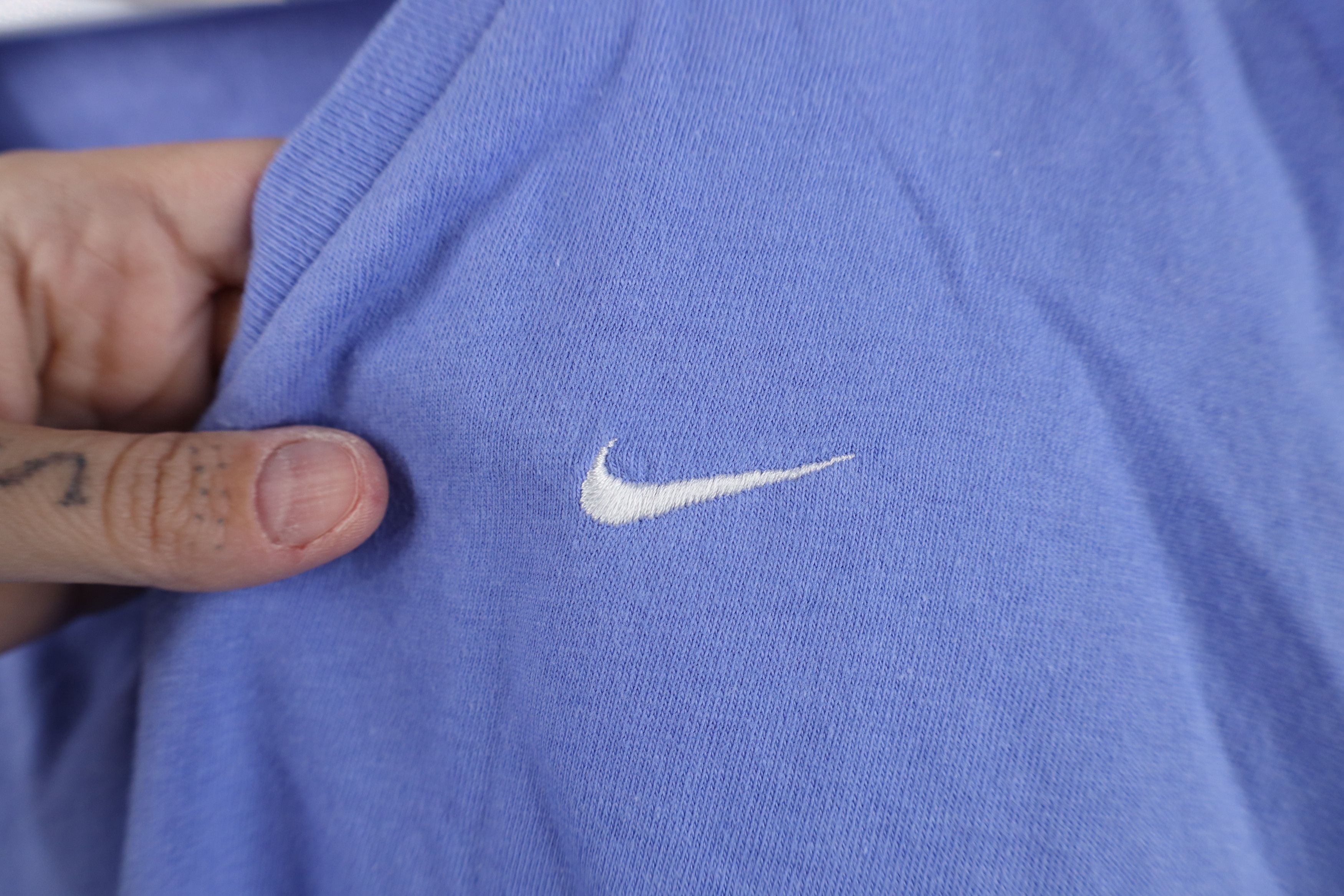 Nike Vintage 90s Y2K Nike Scott Mini Swoosh T-Shirt Periwinkle Size XL / US 12-14 / IT 48-50 - 4 Thumbnail