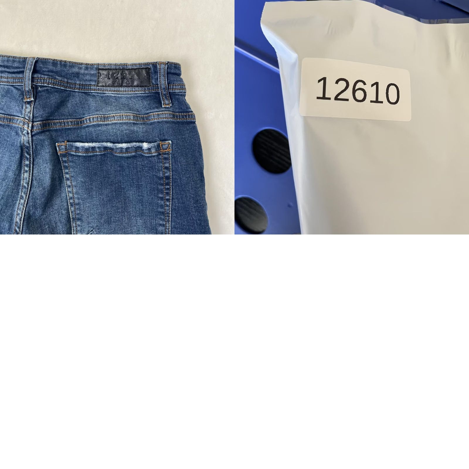 YoungLA YoungLA Jeans Mens 34x30 Blue Slim Skinny Ankle Zip Distressed Denim Size US 34 / EU 50 - 9 Thumbnail