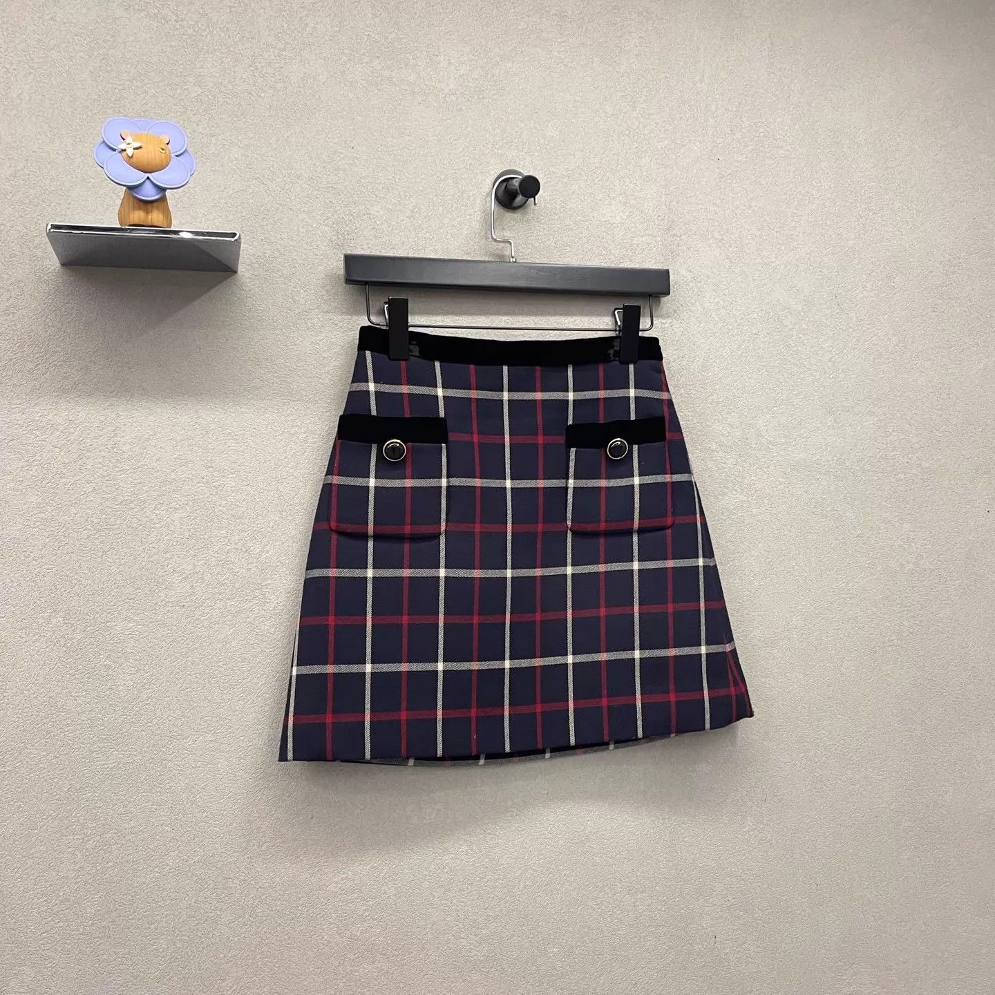 Miu Miu MIU MIU Women's Check Preppy Mini Skirt Size 40 (Waist 64cm) Size 27" / US 4 / IT 40 - 3 Thumbnail