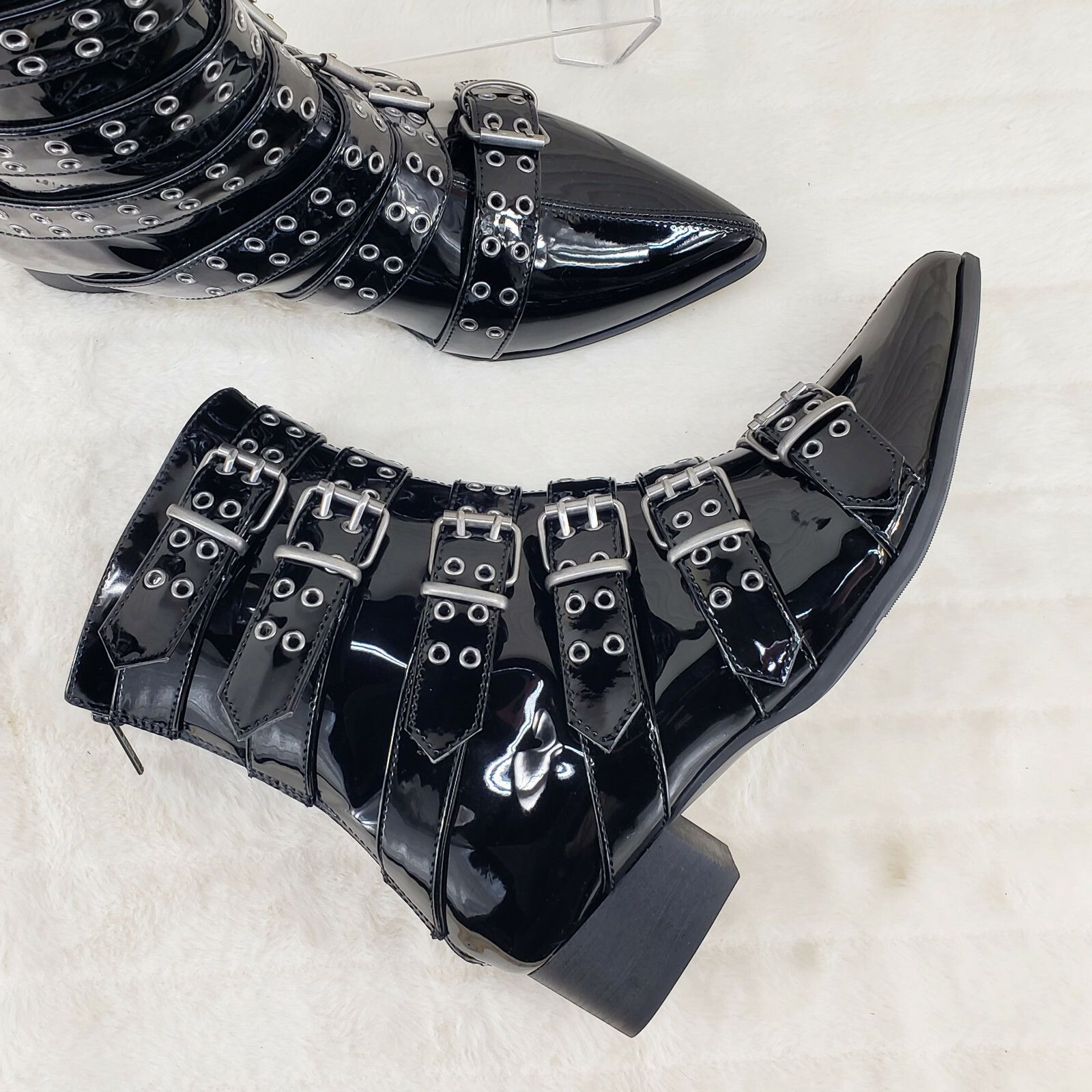 Other Wicked Warlock 70 Multi Strap Winklepicker Ankle Boots Mens Size US 8 / EU 41 - 6 Thumbnail