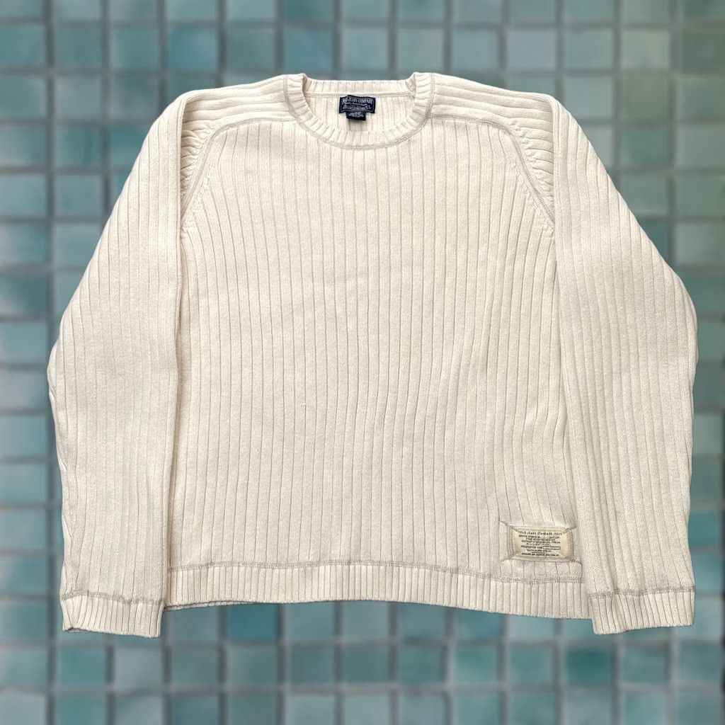Ralph Lauren Ralph Lauren Sweater Mens XL Beige Cotton Logo Ribbed Knit Golf Pullover Crew Neck Size US XL / EU 56 / 4 - 1 Thumbnail