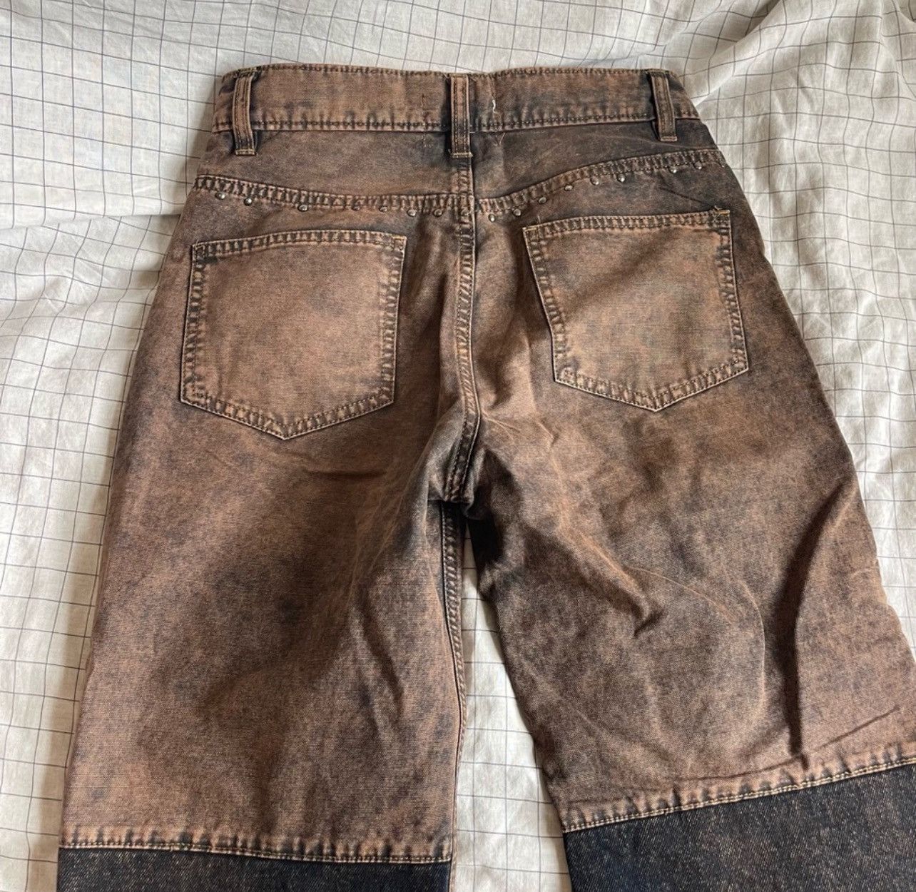 Bdg BDG Urban Outfitters Brown and Black Patchwork cowboy Jeans Size 26" / US 2 / IT 38 - 5 Thumbnail