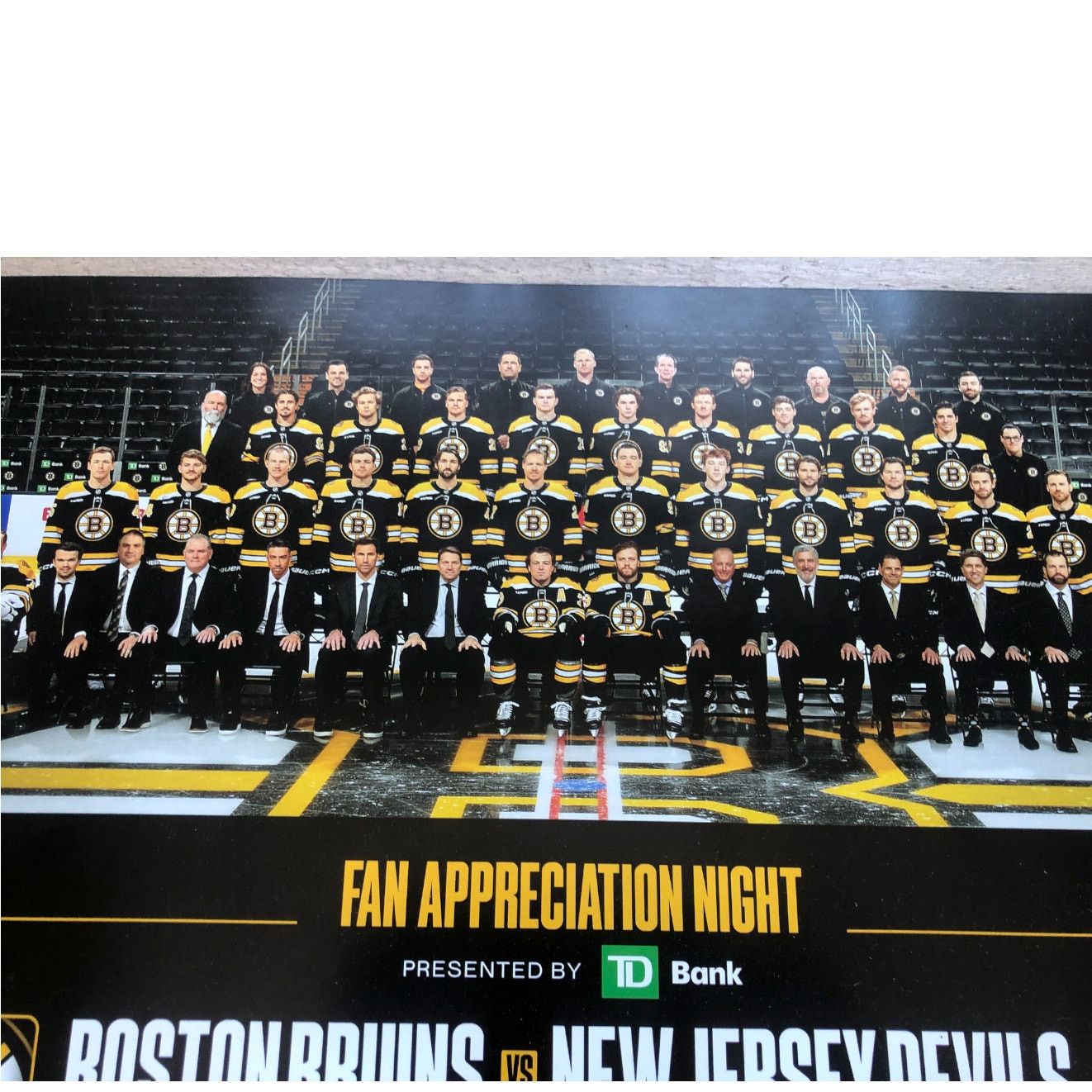 NHL Boston Bruins v New Jersey Devils 4/15/25 Gameday Roster Size ONE SIZE - 4 Thumbnail