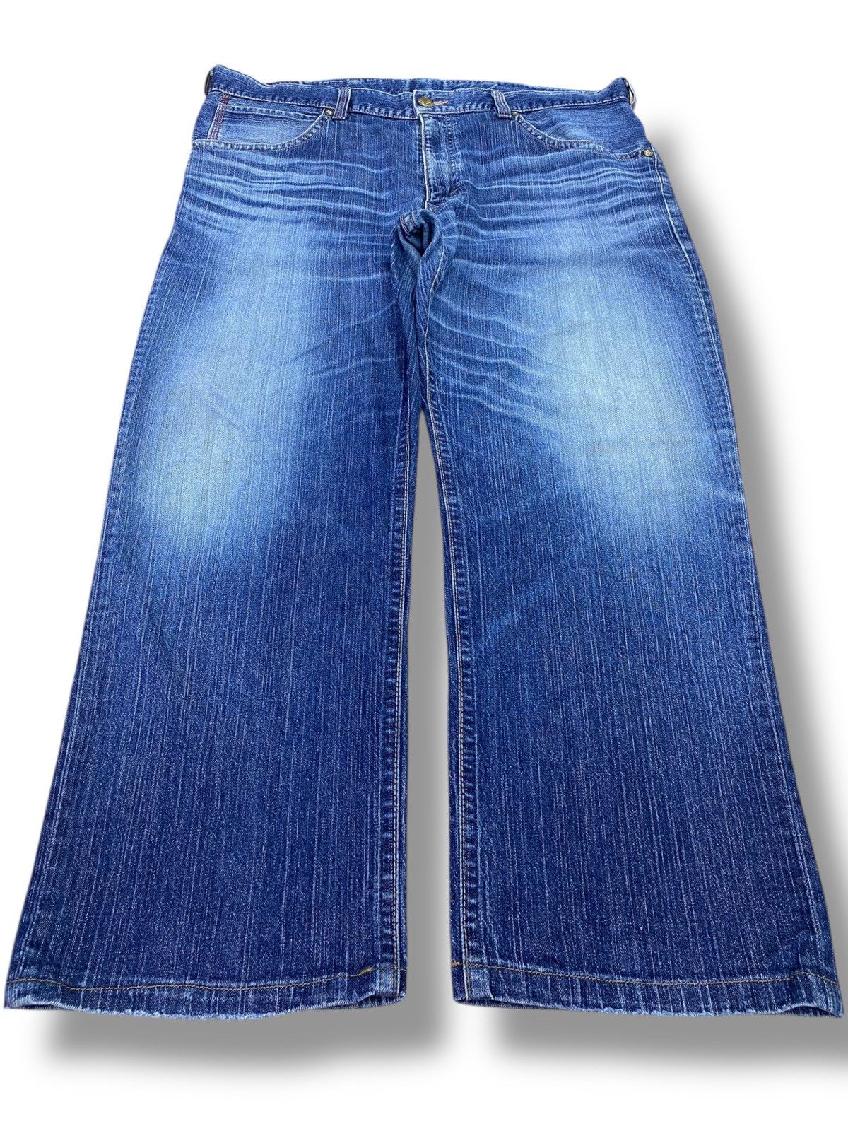 Edwin Edwin Faded Wash Whiskered Style Straight Leg Jeans Size US 42 / EU 58 - 1 Thumbnail