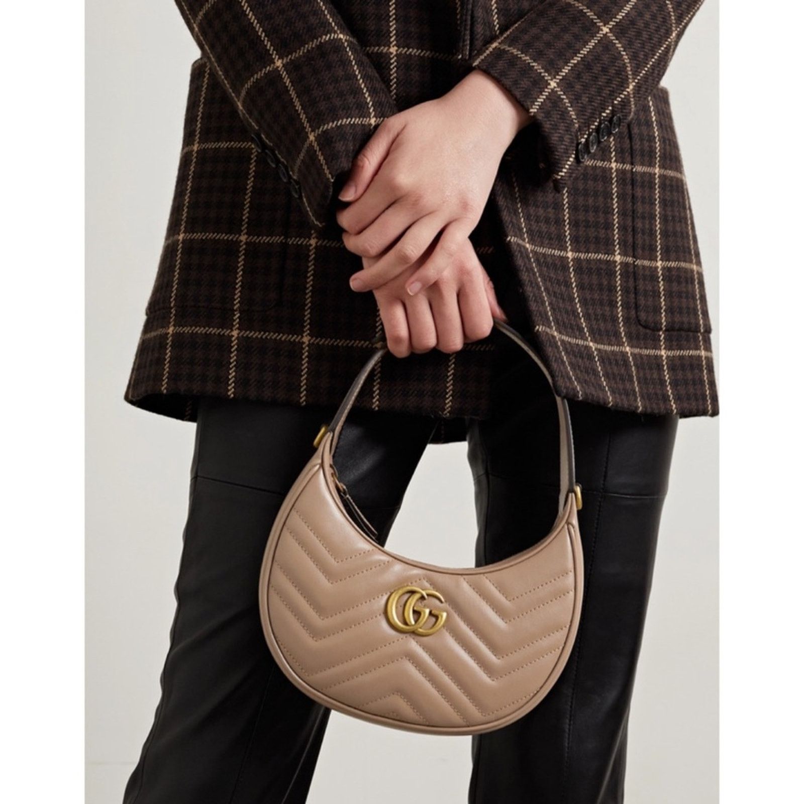 Gucci GUCCI Marmont mini quilted leather hobo crossbody bag Size ONE SIZE - 2 Thumbnail