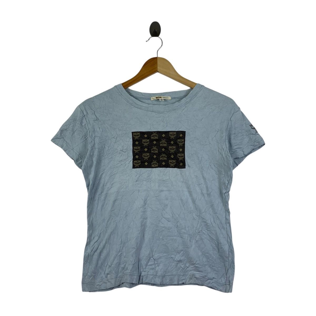 MCM MCM Légère Monogram Box Logo Tee Light Blue Size US L / EU 52-54 / 3 - 1 Thumbnail