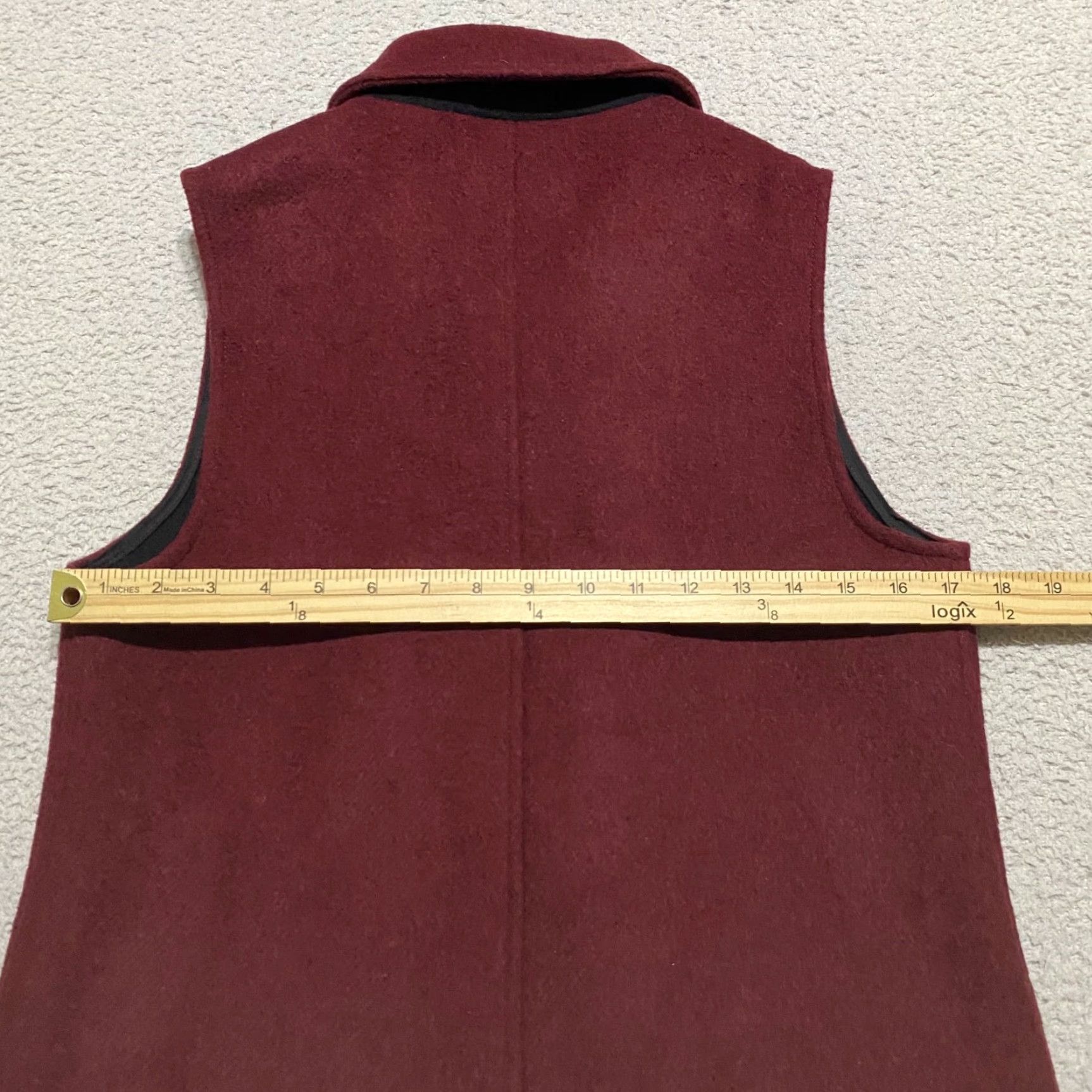 UNTUCKit UNTUCKit Womens XS Vest Jacket Red Double Breasted Longline Wool Blend Shirt Womens XS Vest Red Untuckit Longline Wool Blend Size XS / US 0-2 / IT 36-38 - 7 Thumbnail