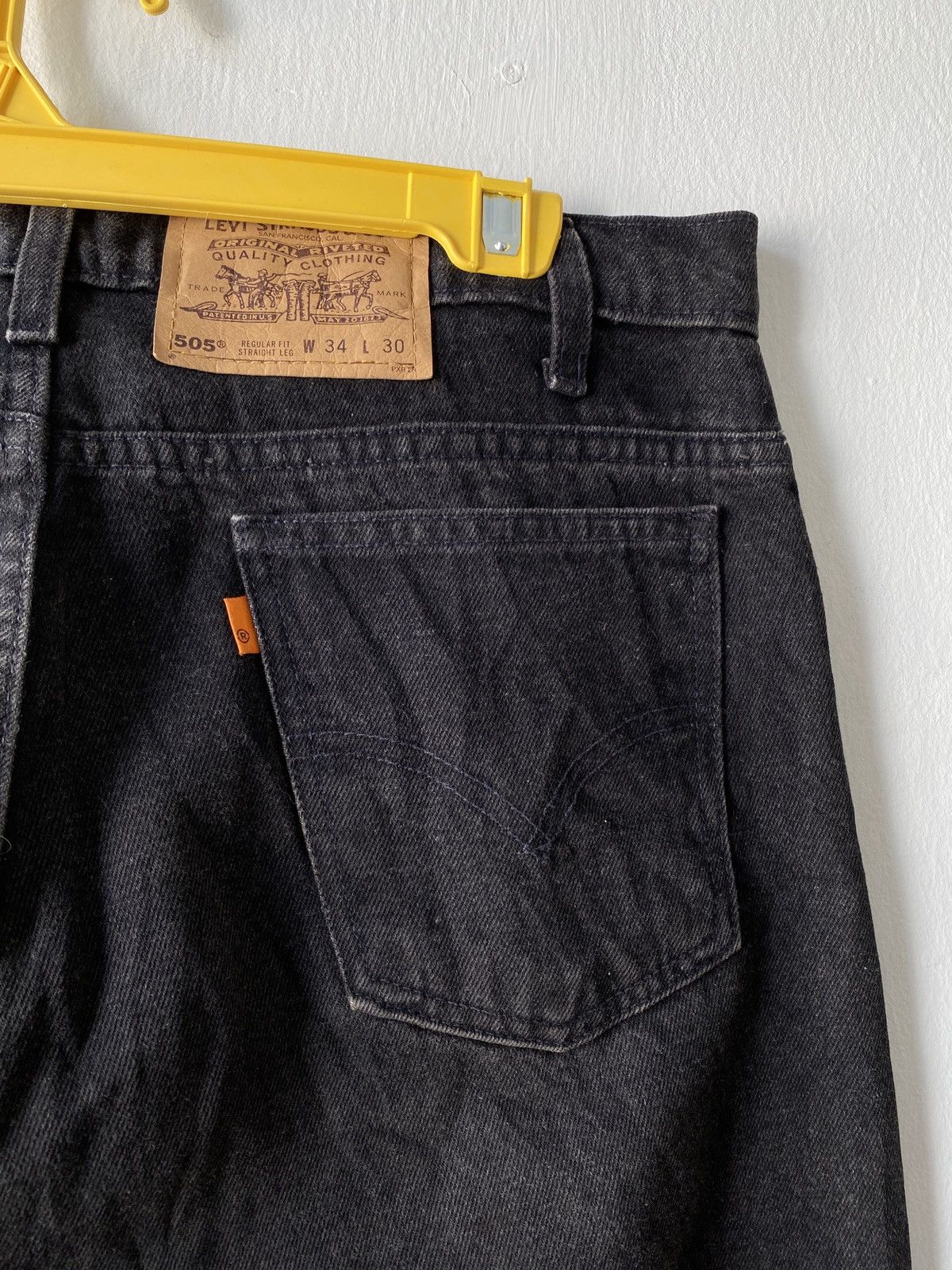 Levi's × Levi's Vintage Clothing × Vintage Vintage 90s Levi’s 505 Regular Fit Straight Leg Orange Tab Size US 33 - 10 Thumbnail