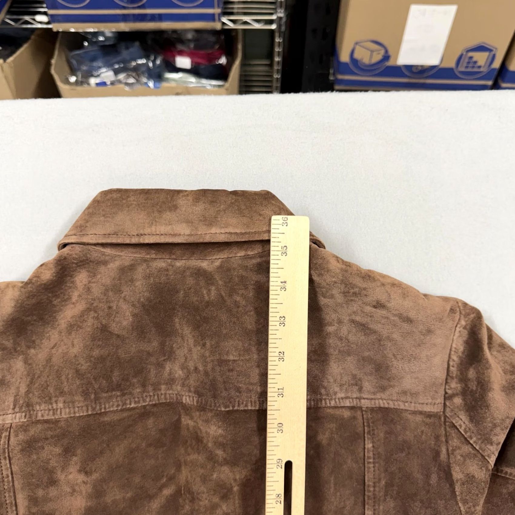 Eddie Bauer Eddie Bauer Coat Womens L Brown Suede Full Zip Collared Lined Mid Length"} Size L / US 10 / IT 46 - 5 Thumbnail