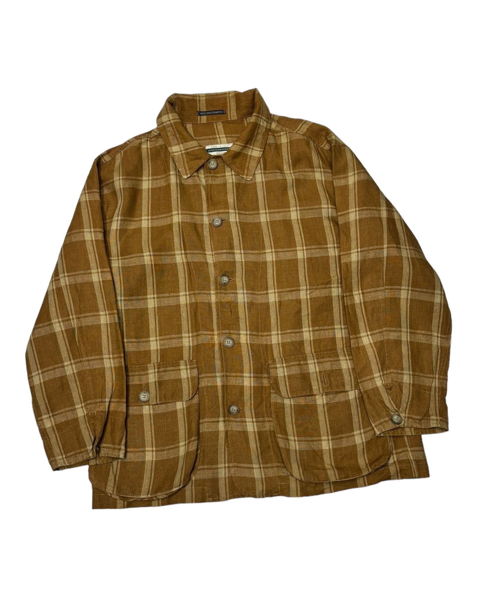 Benetton UNITED COLORS OF BENETTON TARTAN CHECKERED CHORE JACKET Size US XL / EU 56 / 4 - 5 Thumbnail