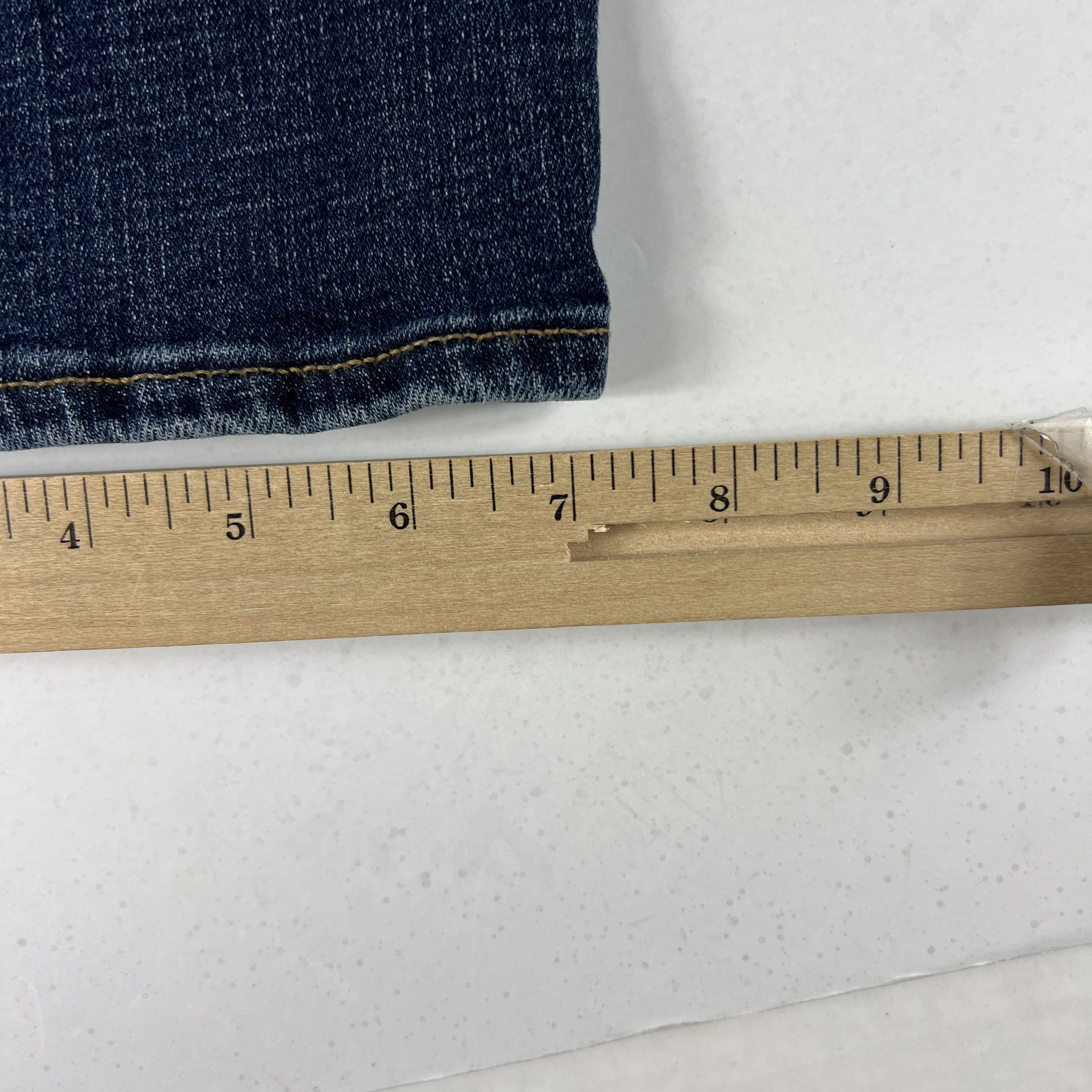 Lucky Brand Lucky Brand Jean 121 Slim Straight Blue Faded Stretch Denim Size US 33 - 17 Thumbnail