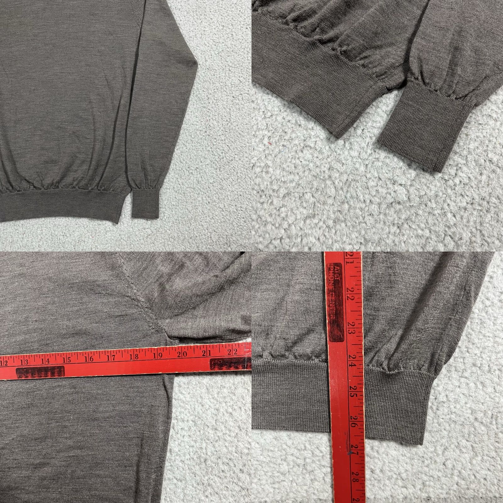 Suitsupply Suitsupply Sweater Mens M Gray Merino Wool Long Sleeve Crewneck Stretch Size US M / EU 48-50 / 2 - 8 Thumbnail