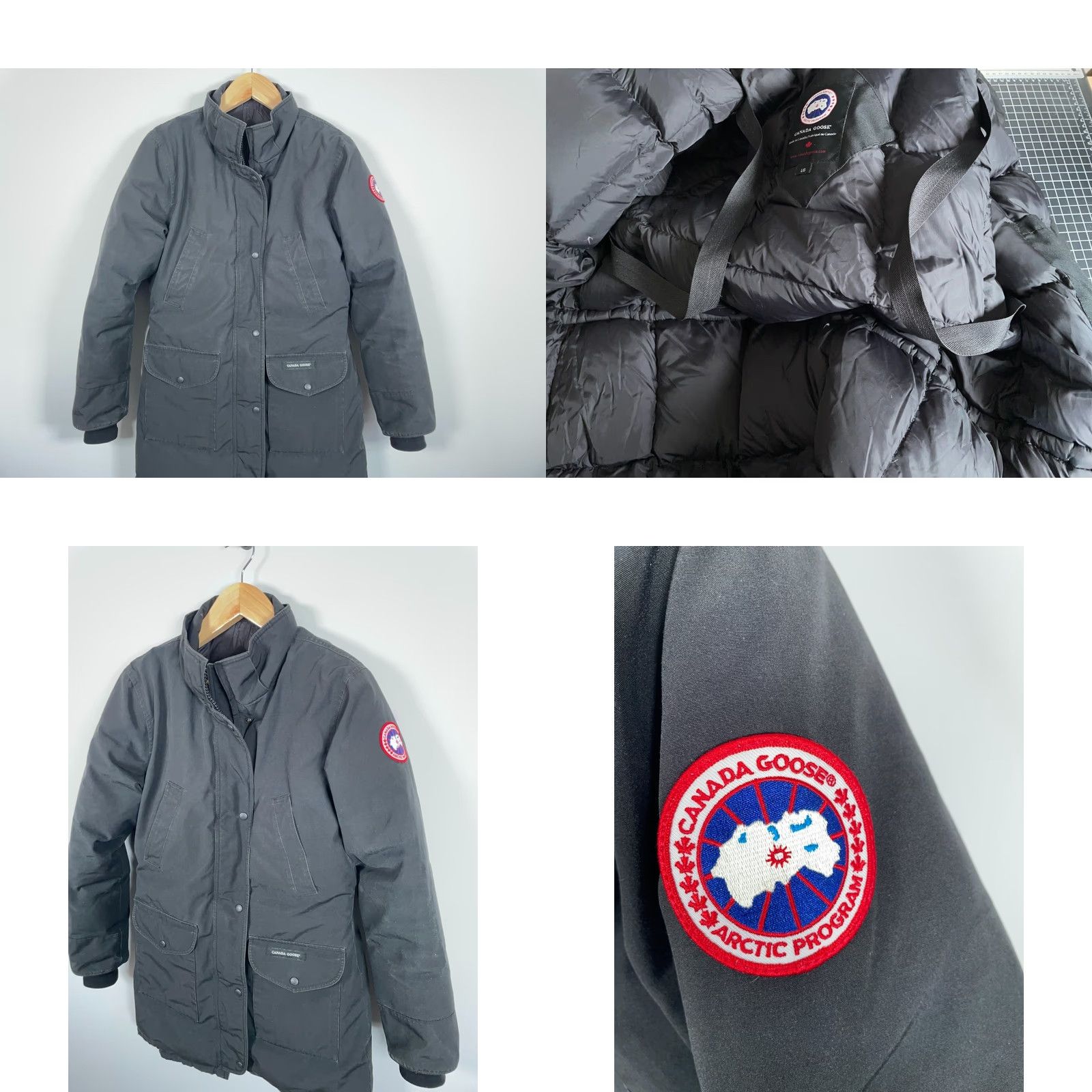 Canada Goose Canada Goose Parka Coat Womens Large Black Down Trillium 6550L Zip Removable Hood Nylon Lining Long Jacket Size L / US 10 / IT 46 - 10 Thumbnail