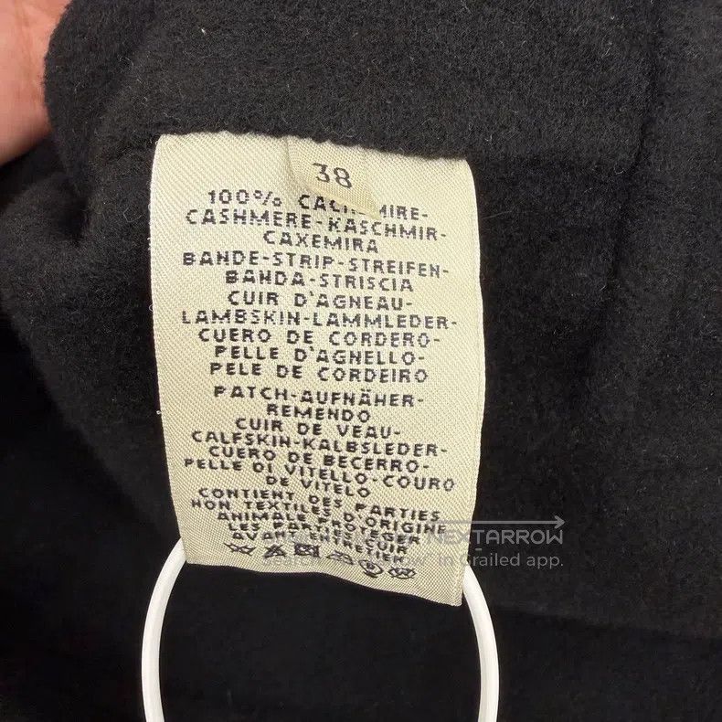 Hermes Hermes Black Leather Trimmed Mid-Length Cashmere Belted Co Size XS / US 0-2 / IT 36-38 - 5 Thumbnail